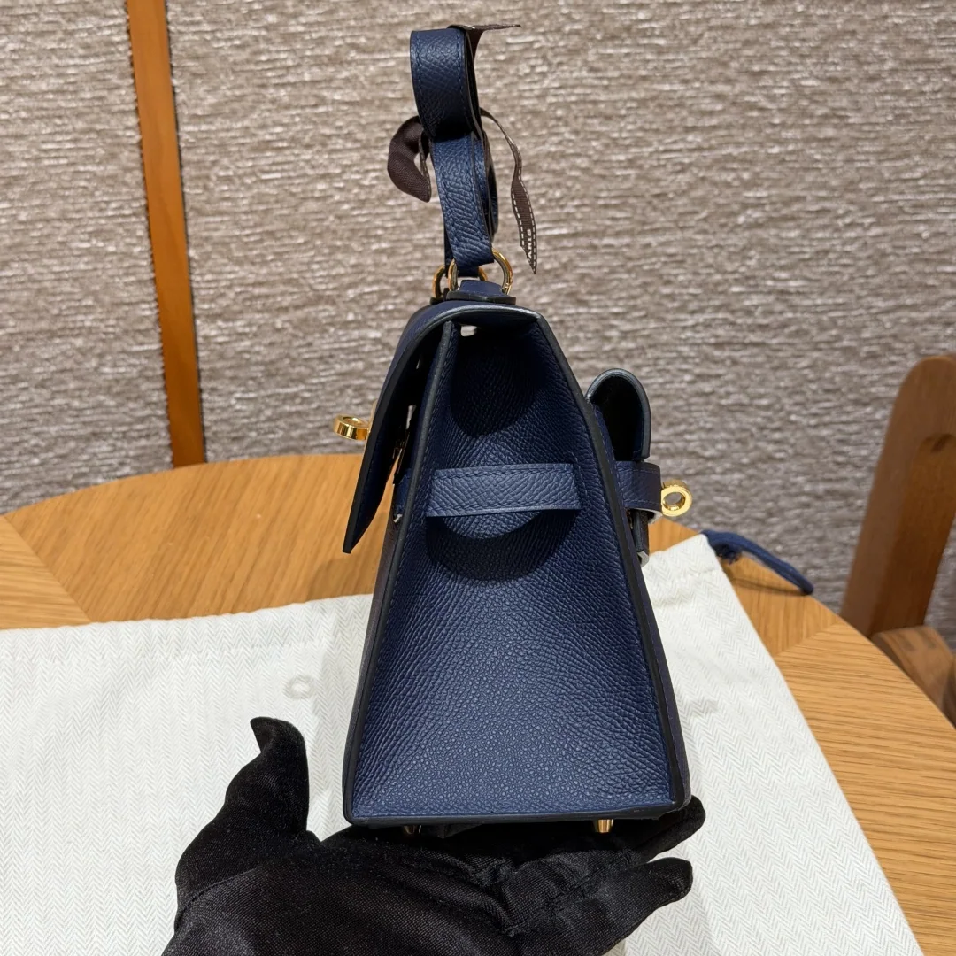 에르메스 켈리 사파이어 블루 가죽 가방 상세 이미지 3