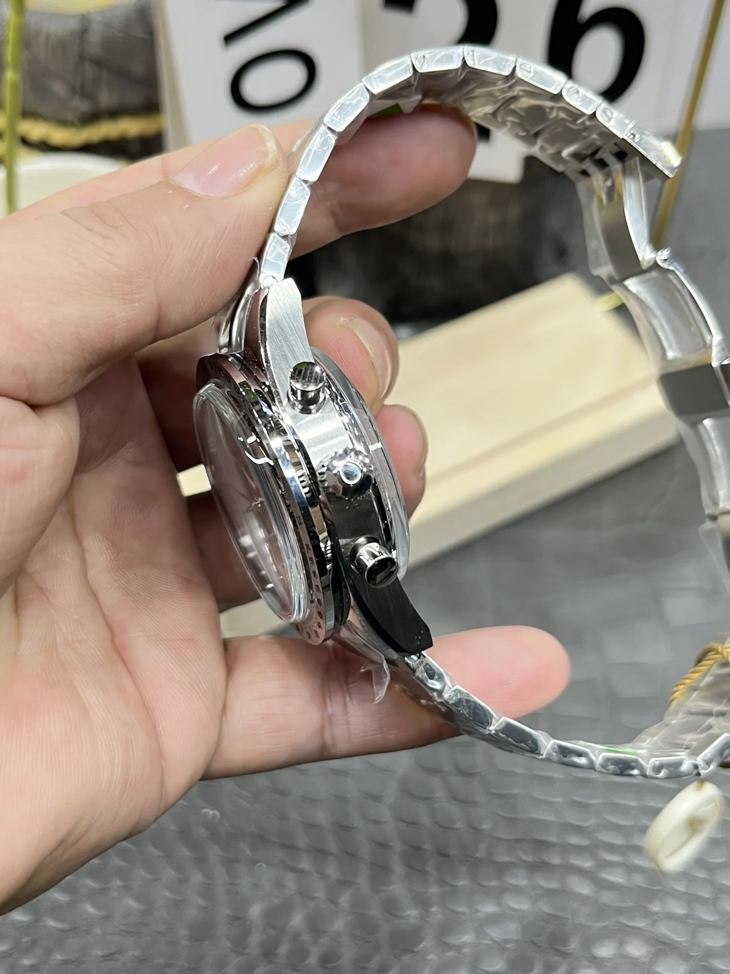 오메가 스피드마스터 남성 크로노그래프 자동 시계 상세 이미지 6
