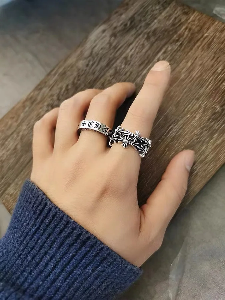 크롬하츠 크로스 플라워 반지 CJ066 상세 이미지 9