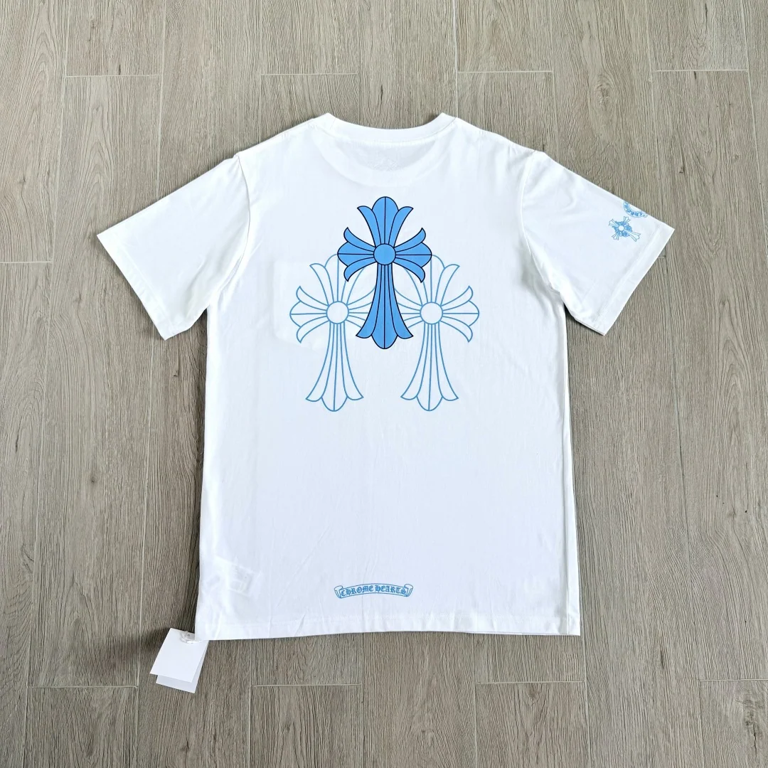 크롬하츠 블루 크로스 반팔 티셔츠 상세 이미지 7