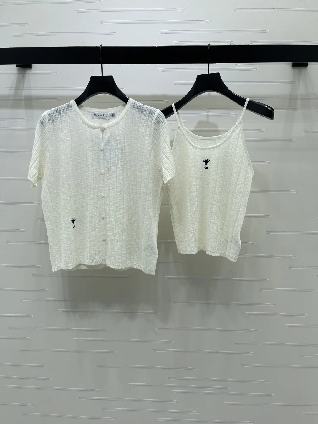 디올 여성 캐미솔 카디건 투피스 세트 반팔 상세 이미지 2