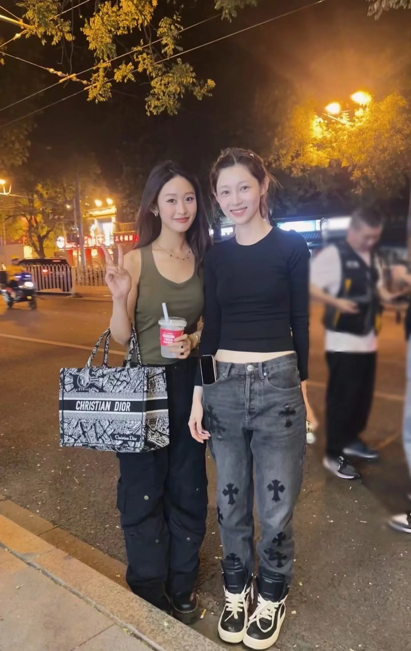 크롬하츠 가죽 워시드 데님 남성 바지 상세 이미지 8