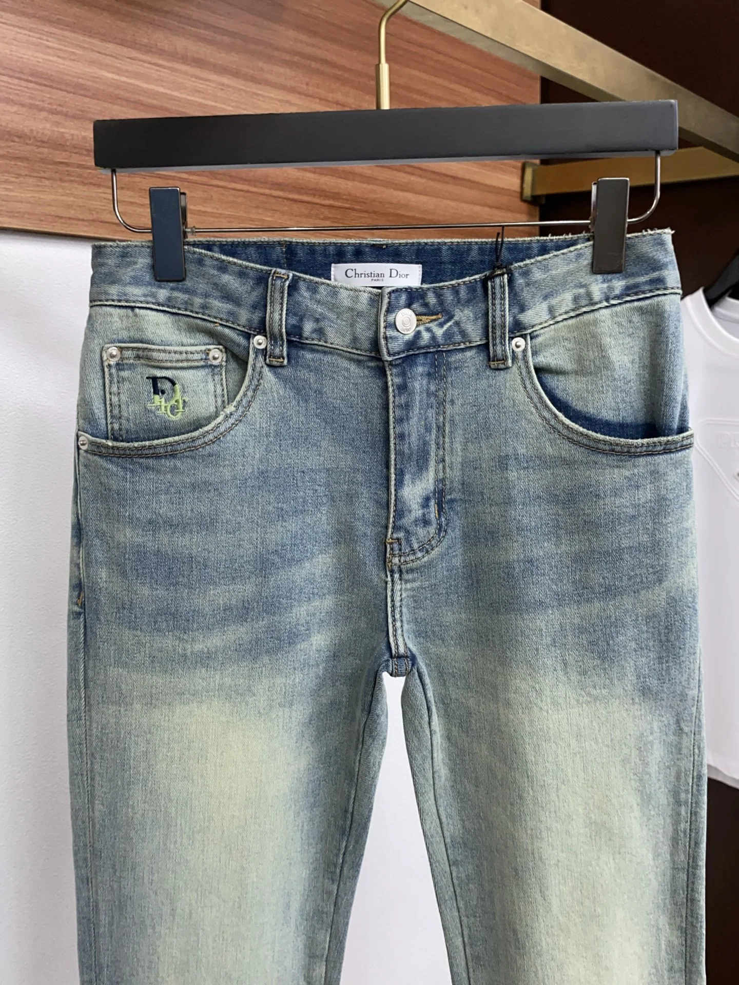 디올 남성 슬림 스트레이트 데님 바지 상세 이미지 3