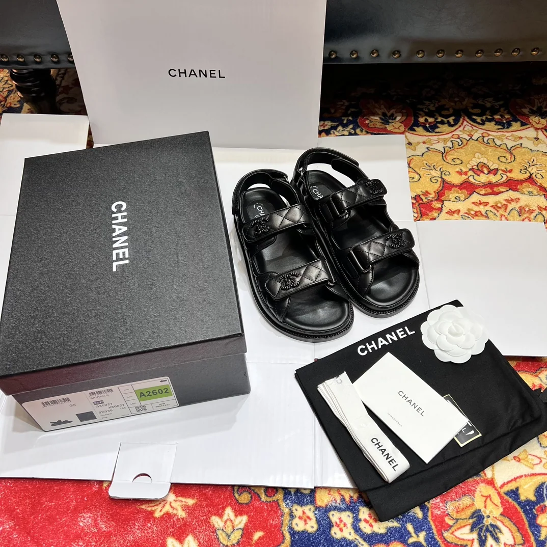 샤넬 더블 C 벨크로 비치 슈즈 신발 상세 이미지 1