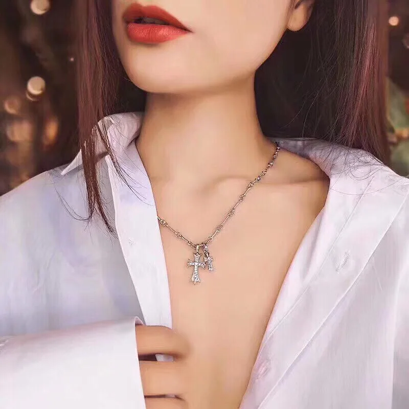 크롬하츠 더블 크로스 목걸이 상세 이미지 9