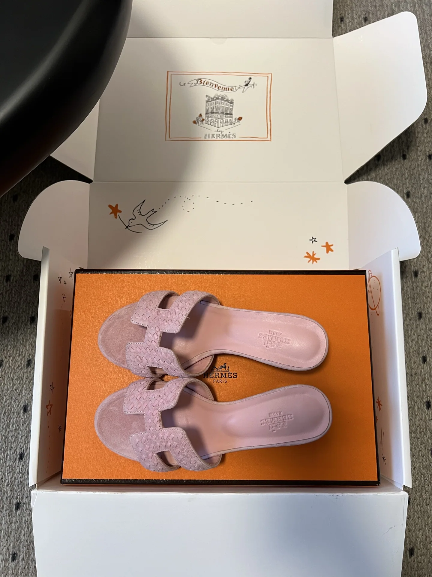 에르메스 편조 H 웨빙 로우힐 샌들 상세 이미지 6