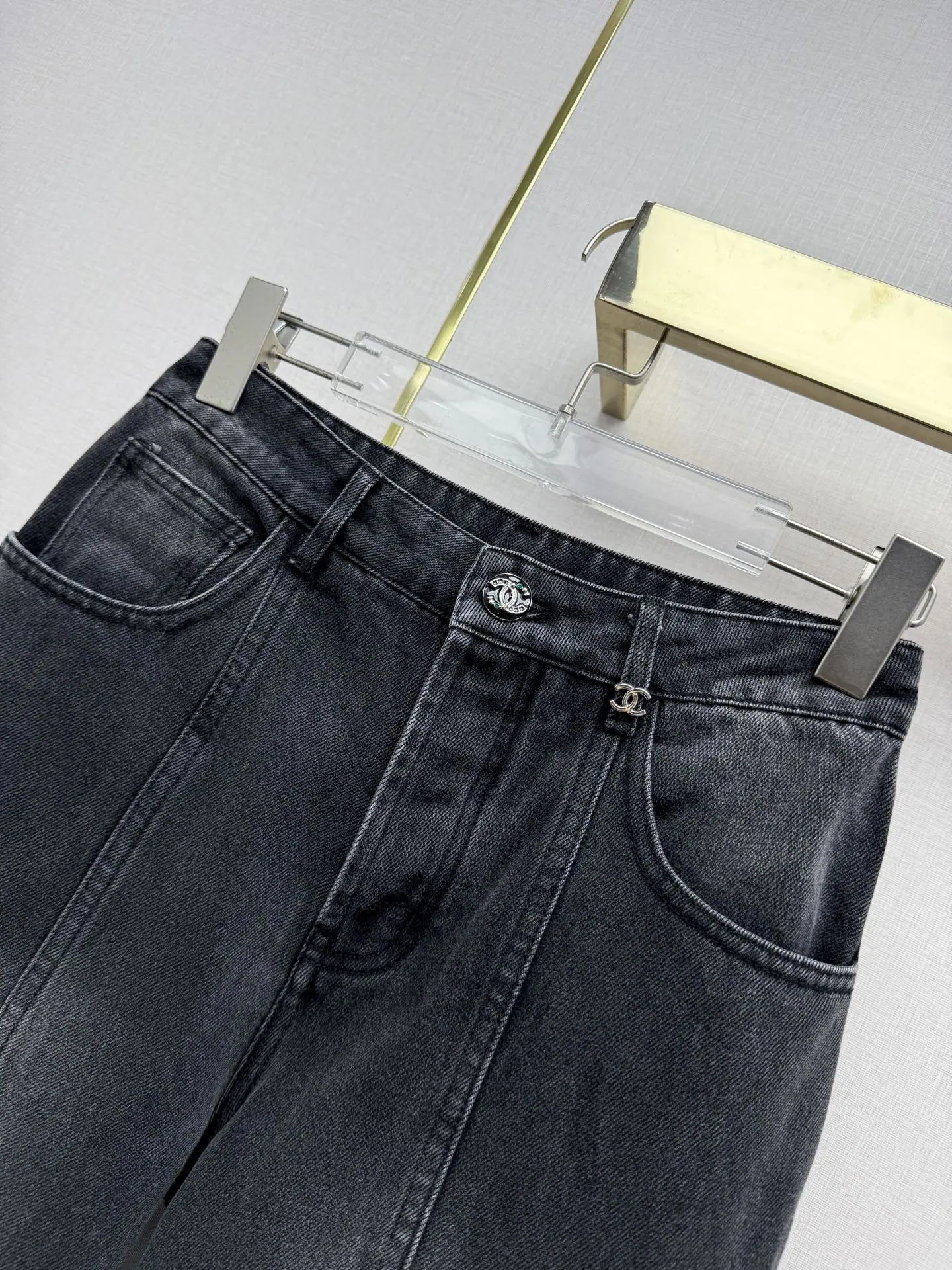 샤넬 더블 C 스티치 데님 와이드 팬츠 상세 이미지 4