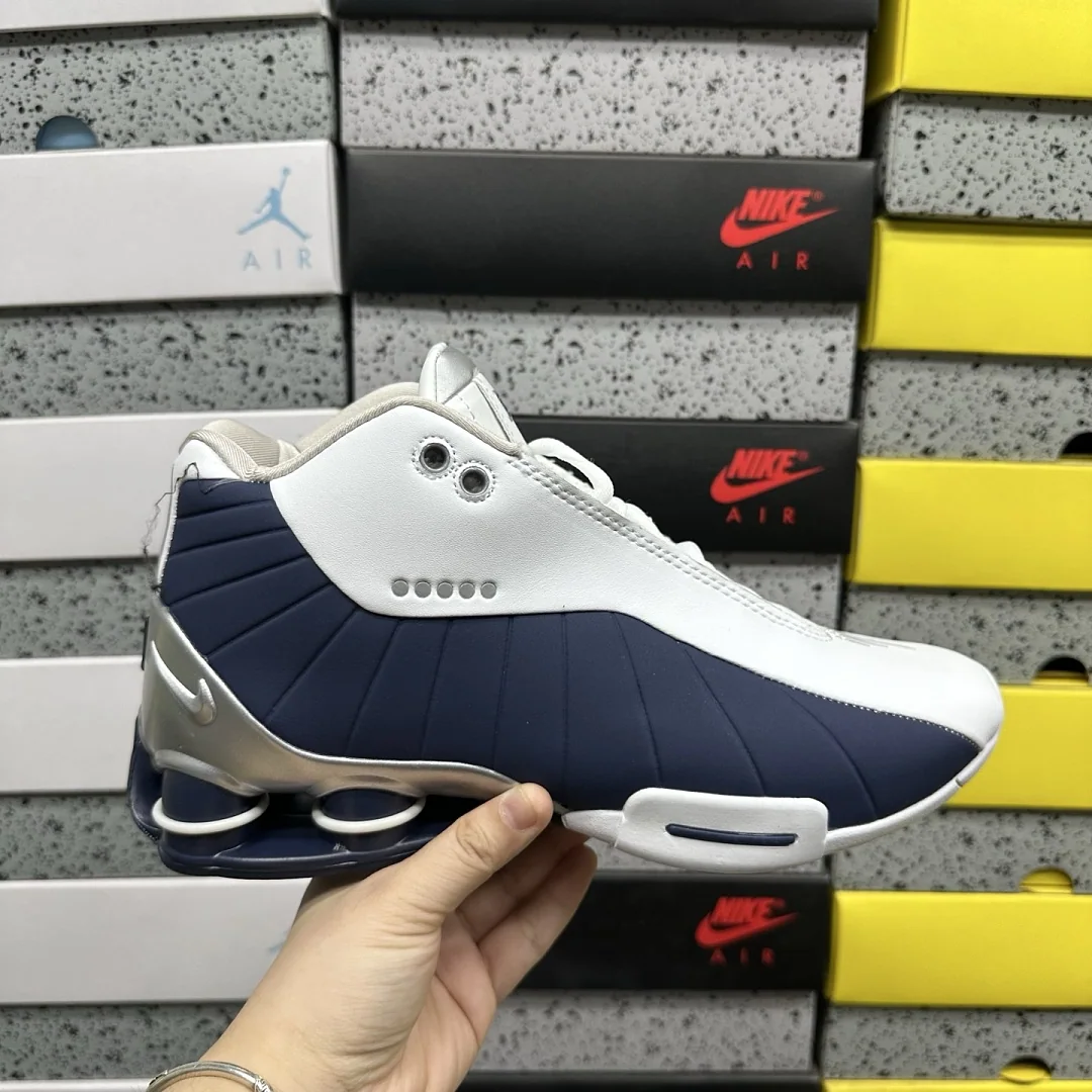 나이키 [PH] 샥스 AT7843-100 201825 Nike Shox BB4 White Silver Navy 상세 이미지 2