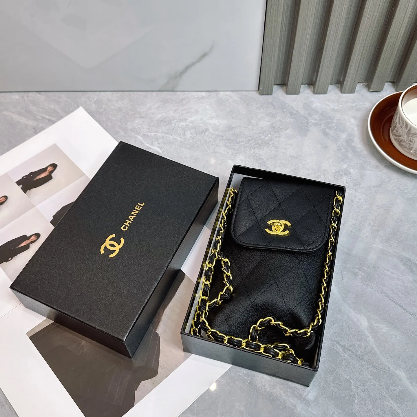샤넬 서머 뉴 패치워크 더블 C 체인 백 우산 상세 이미지 1