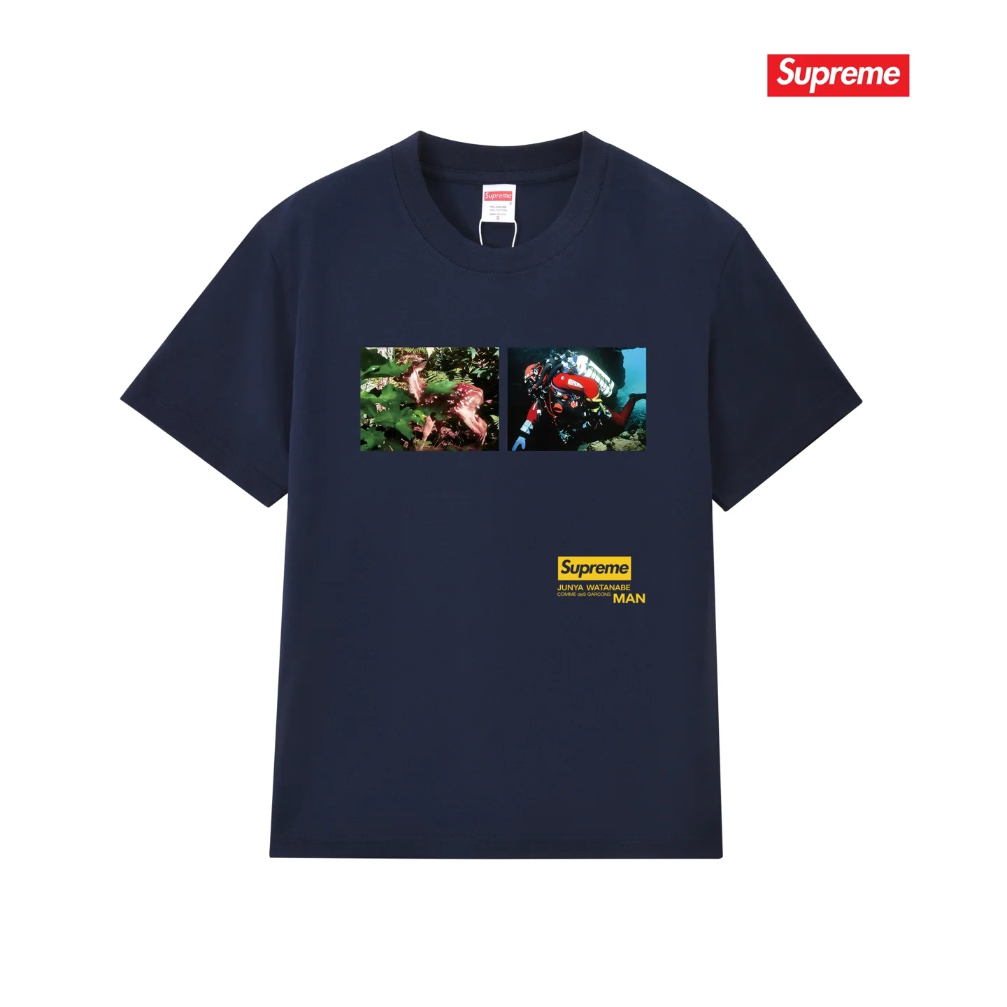 슈프림 네이처 프린트 로고 남성 반팔 티셔츠 상세 이미지 9