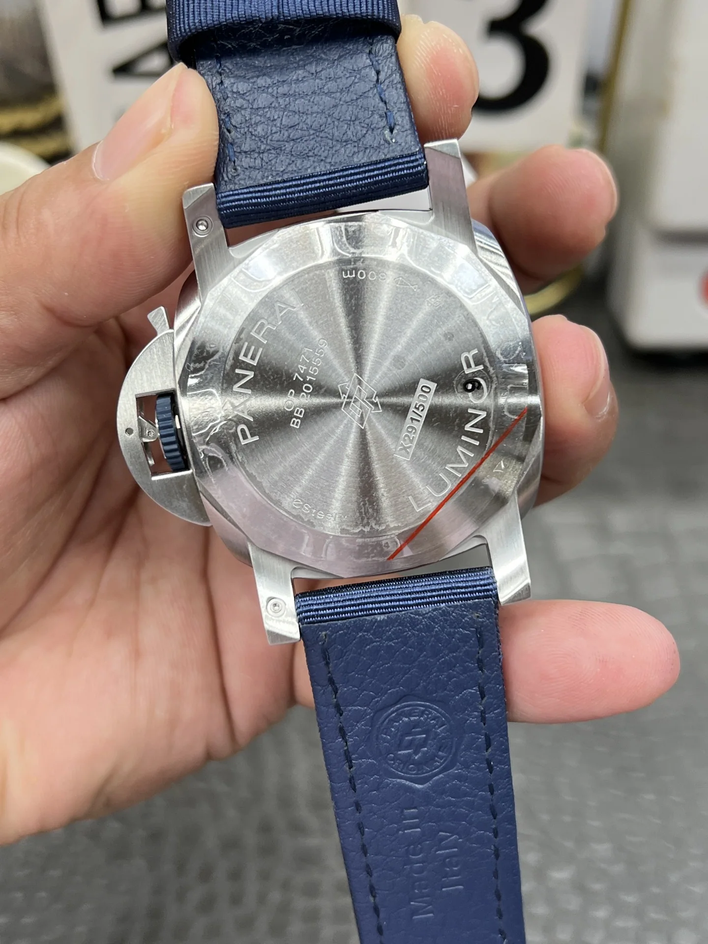 파네라이 PAM1157 블루 다이얼 자동 VS 공장 레플리카 43762 Panerai 상세 이미지 7