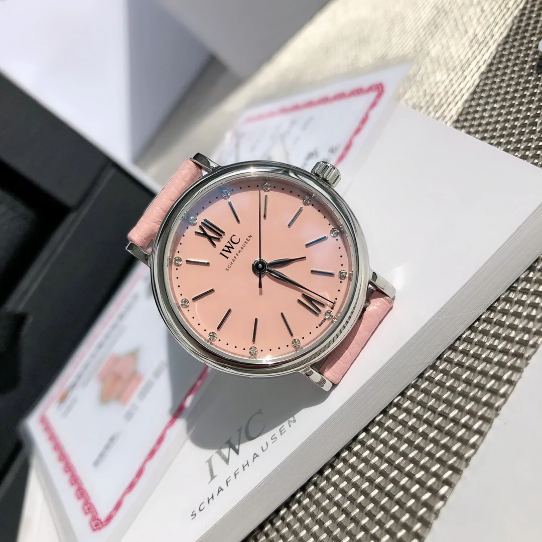 IWC 포르토피노 핑크 다이얼 여성 시계 상세 이미지 4