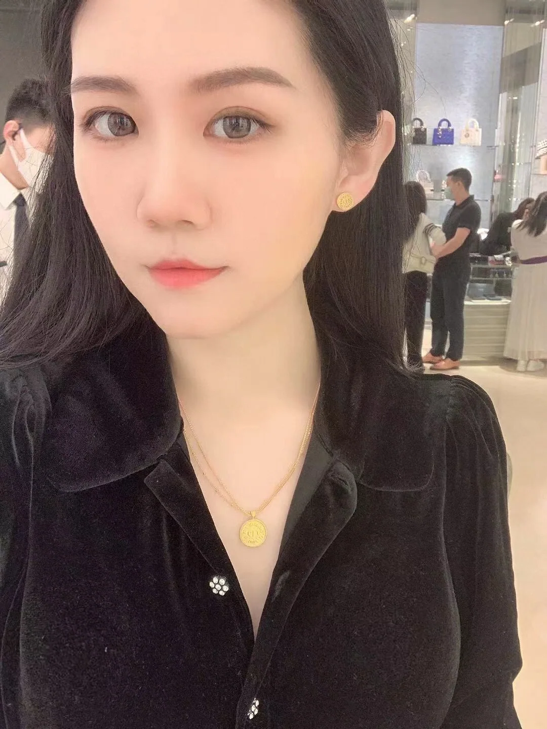 디올 코인 골드 체인 목걸이 상세 이미지 1