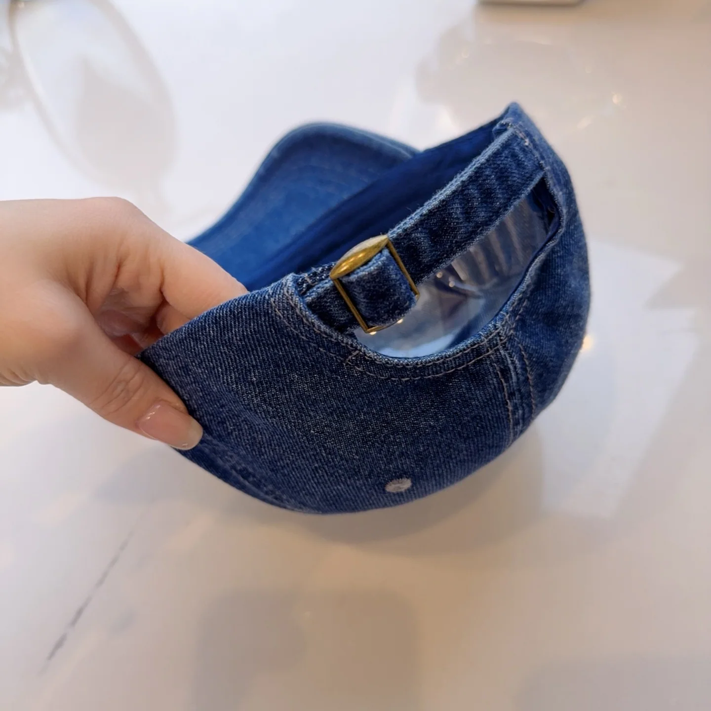 발렌시아가 데님 데미지 베이스볼 캡 상세 이미지 5