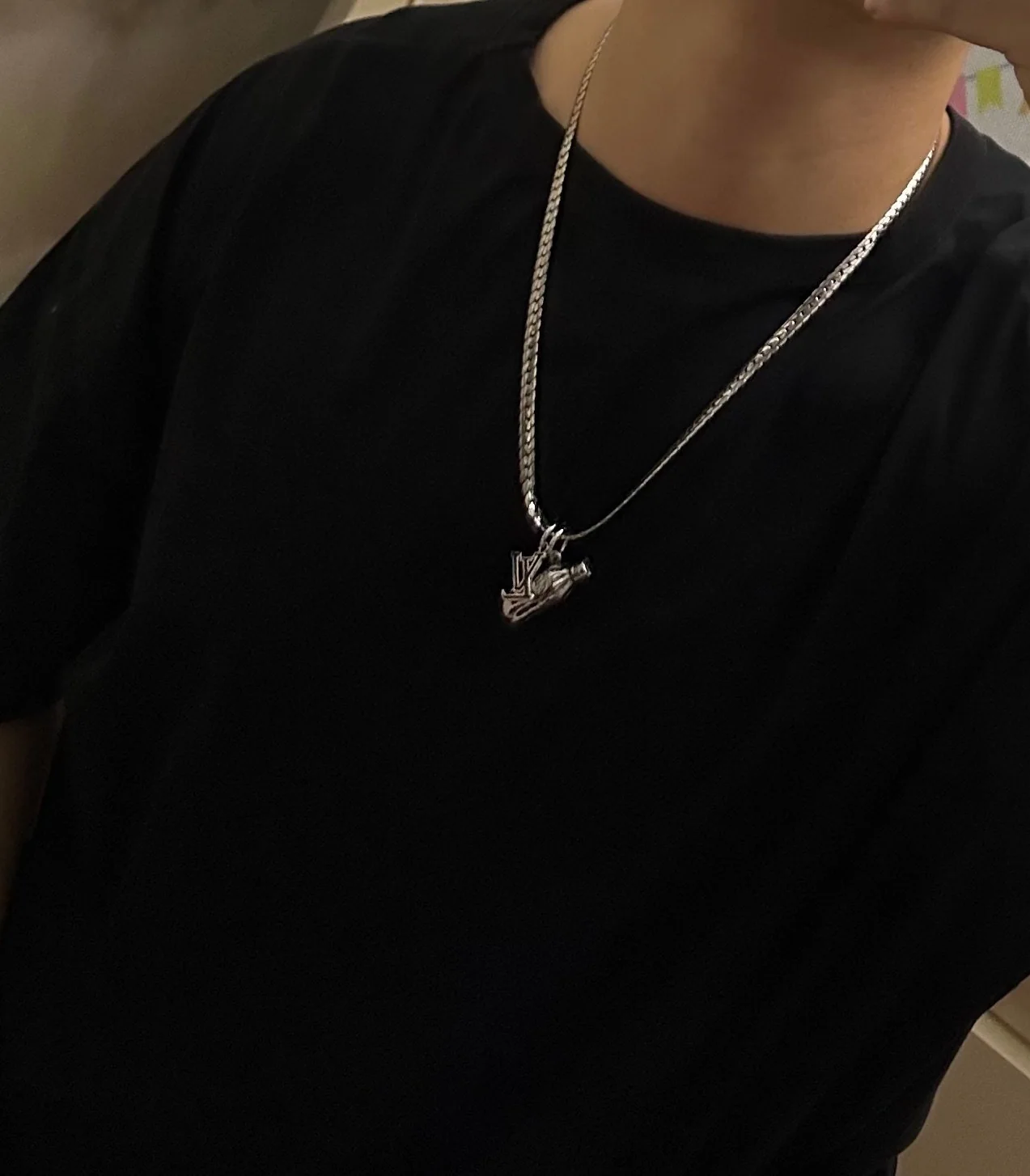 루이비통 레트로 실버 체인 목걸이 상세 이미지 7