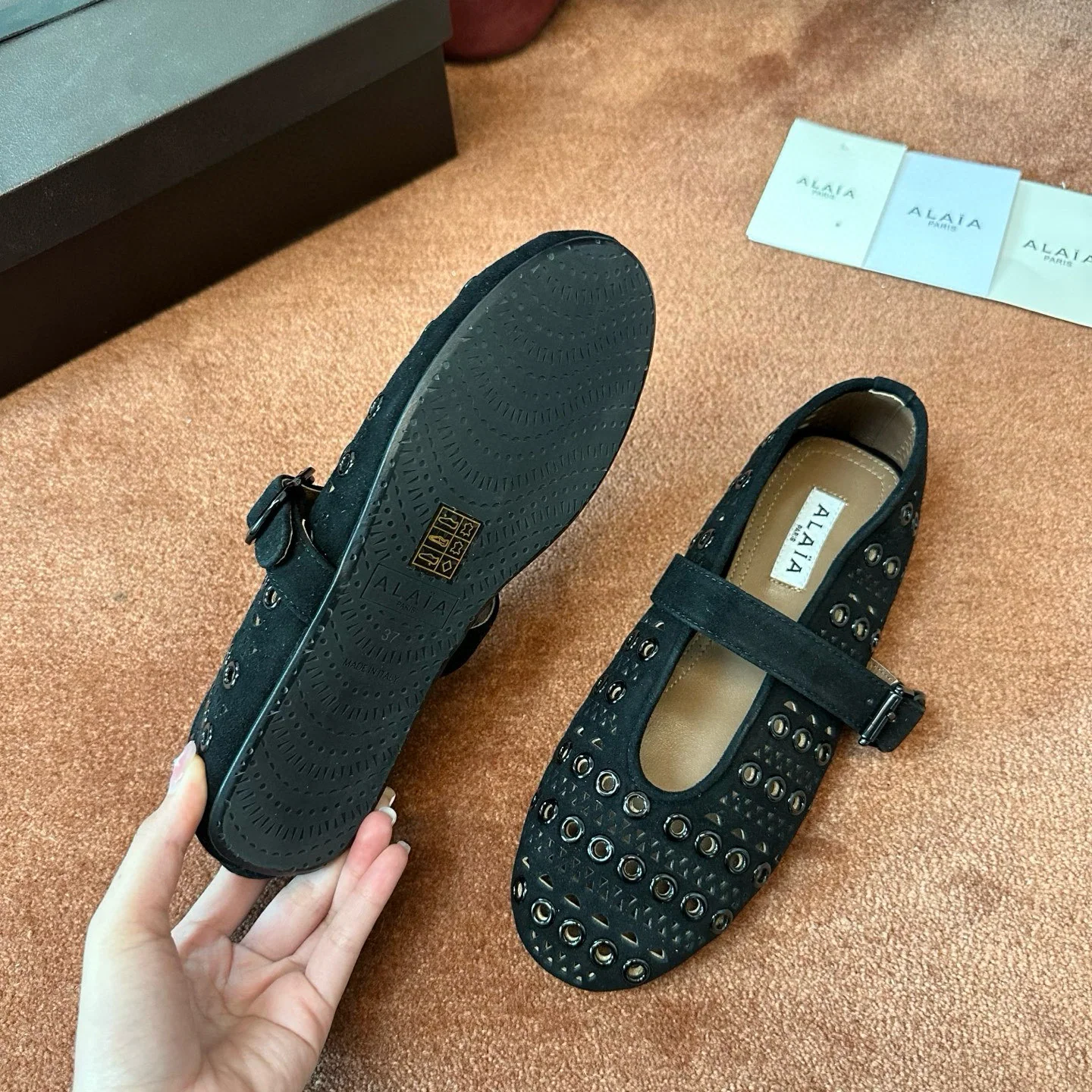 알라이아 메시 짜임 발레 슈즈 상세 이미지 7