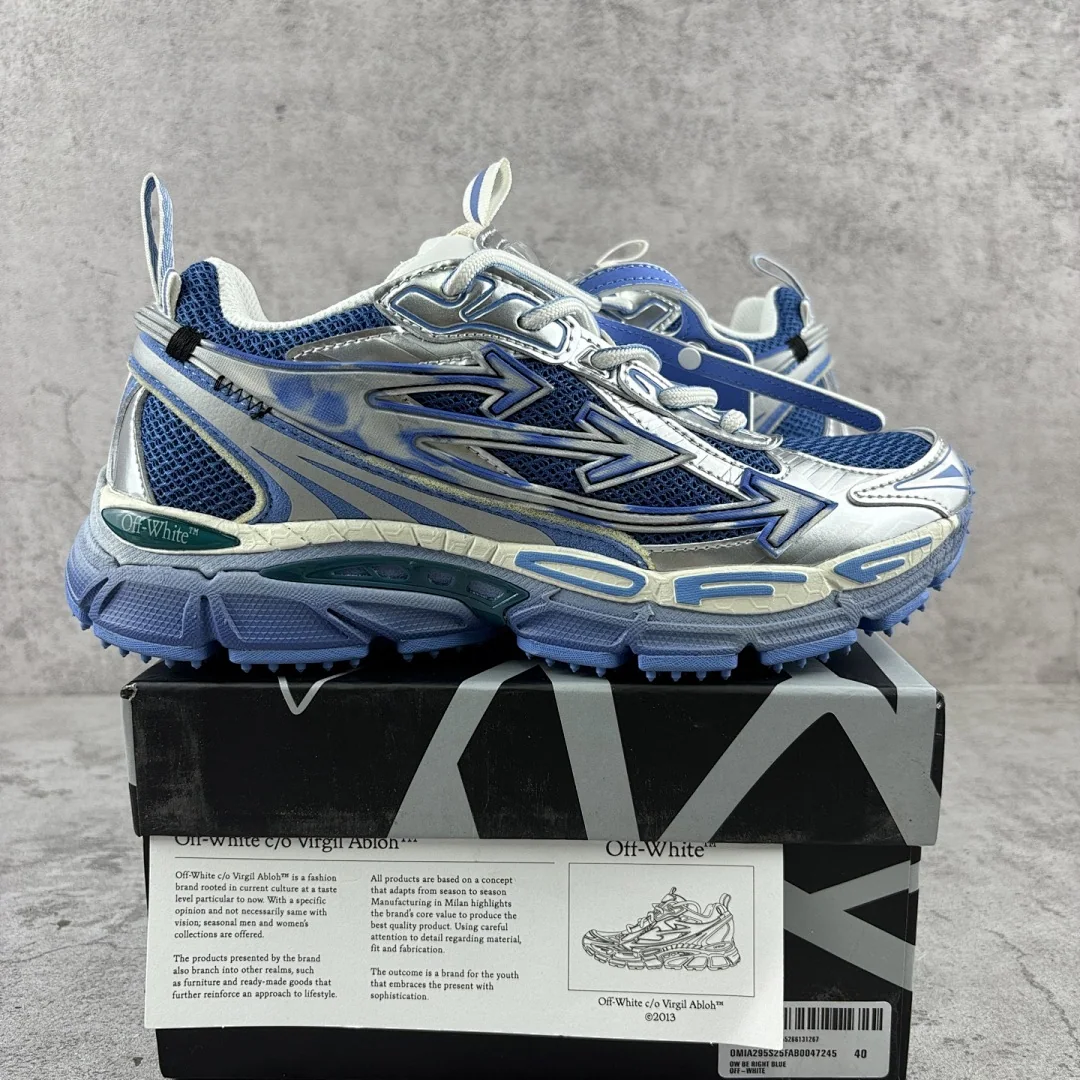 오프화이트 비 라이트 백 202390 Off White Be Right Back Silver Blue