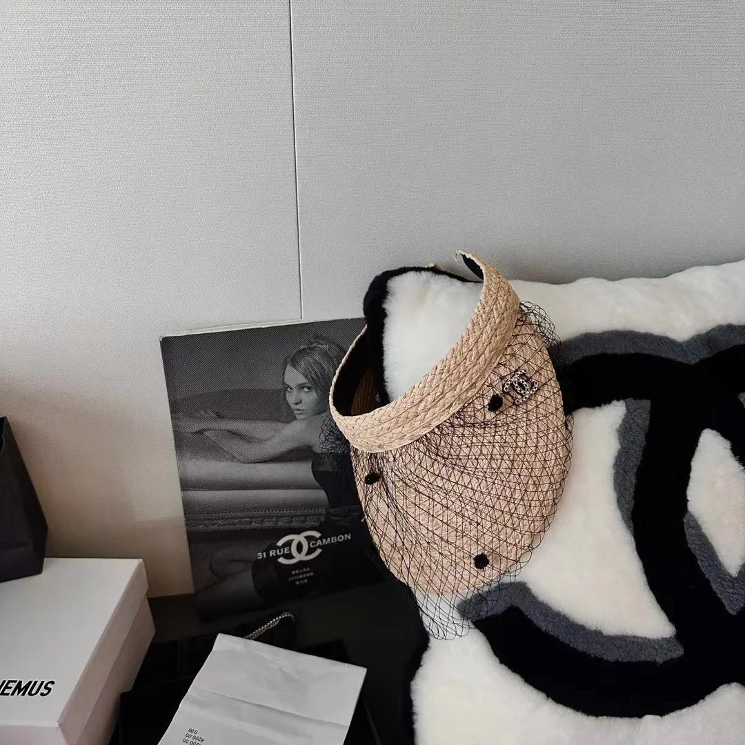 샤넬 메시 라피아 바이저 모자 상세 이미지 4