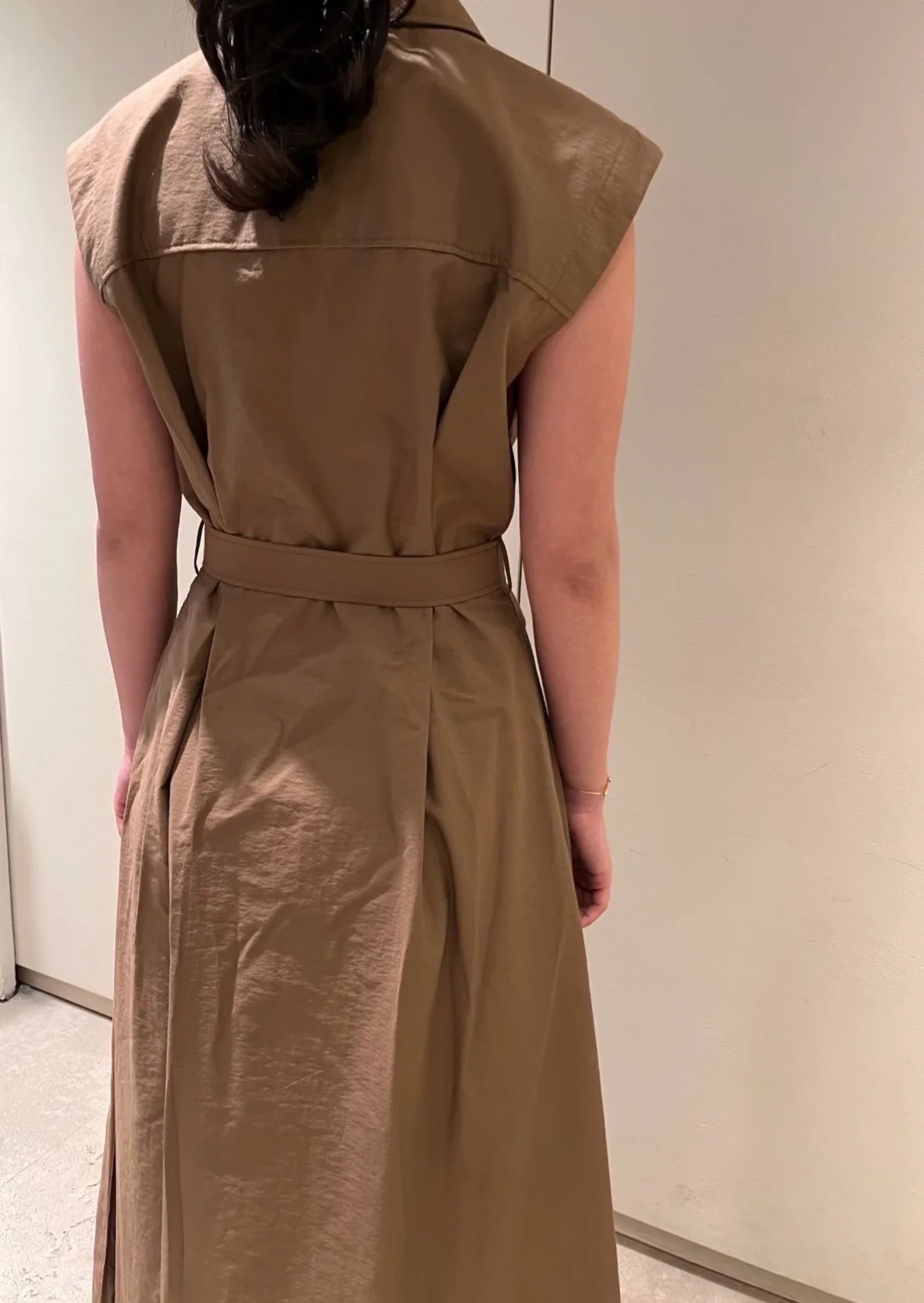 브루넬로쿠치넬리 브라운 노슬리브 A라인 원피스 상세 이미지 5