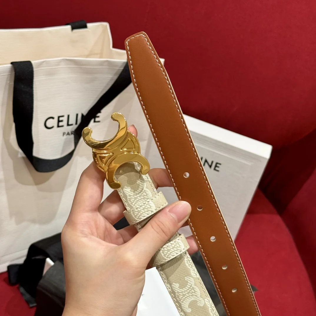 셀린느 트리옹프 양면 가죽 벨트 상세 이미지 5
