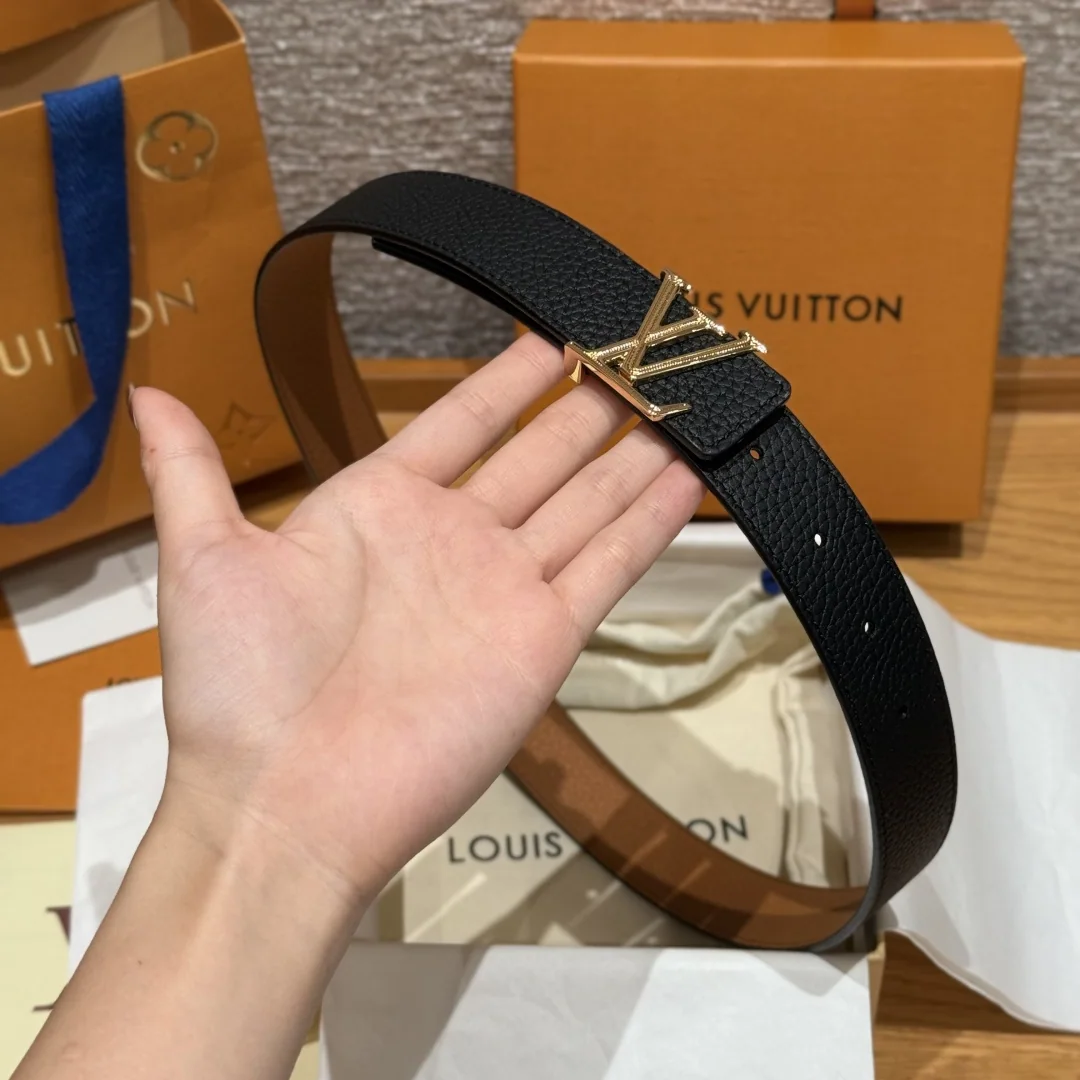 루이비통 30mm 리버시블 트리옹 가죽 벨트 상세 이미지 4