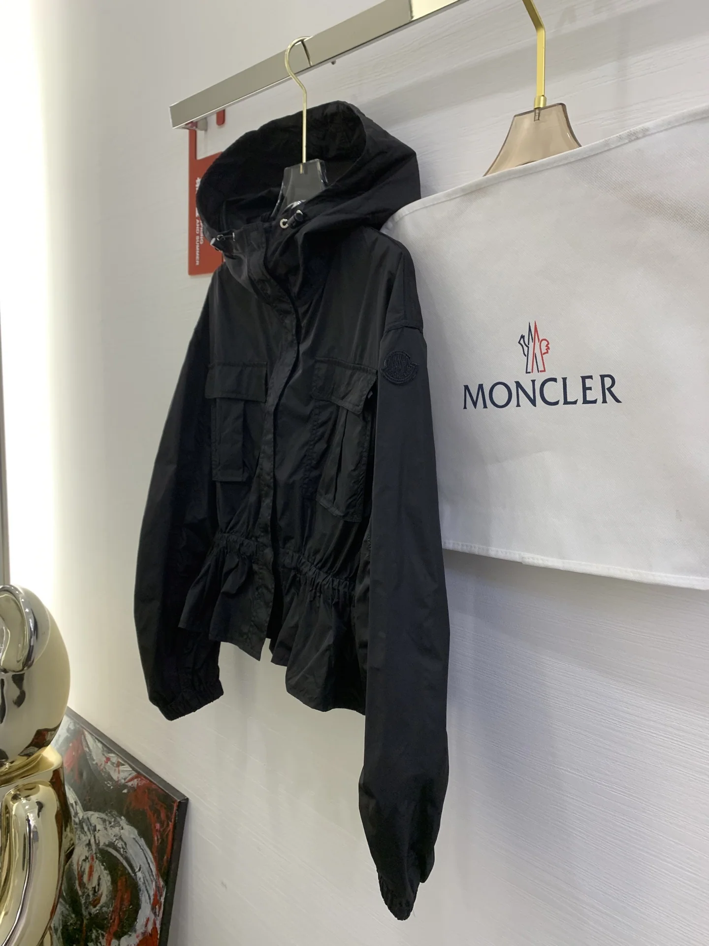 몽클레어 여성 블랙 화이트 플리츠 원피스 레플리카 6516 상세 이미지 2