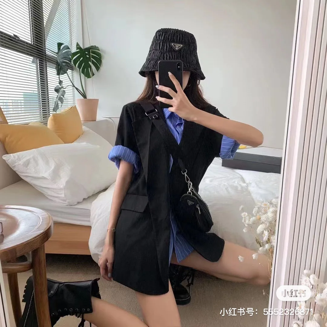 프라다 플리츠 버킷 햇 모자 상세 이미지 1