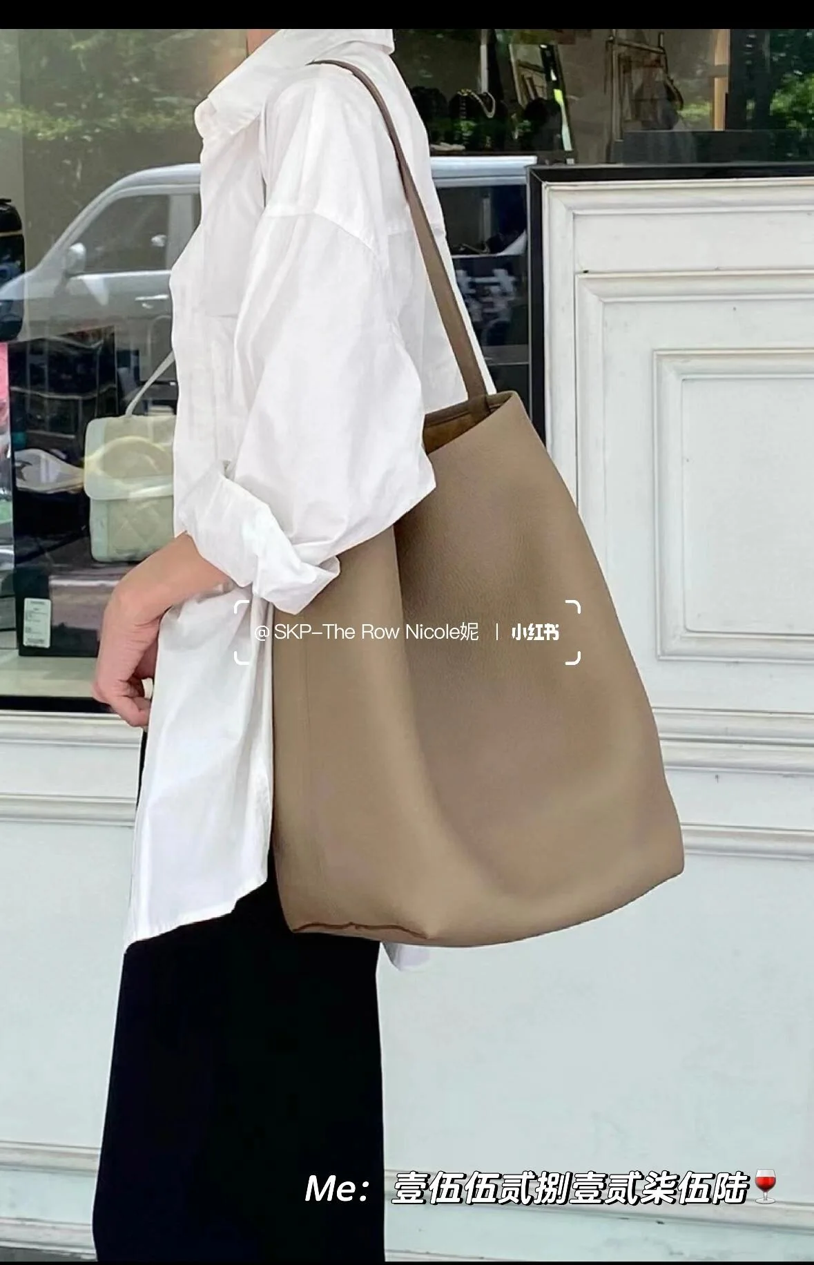 더로우 미니멀 블랙 토트백 상세 이미지 2
