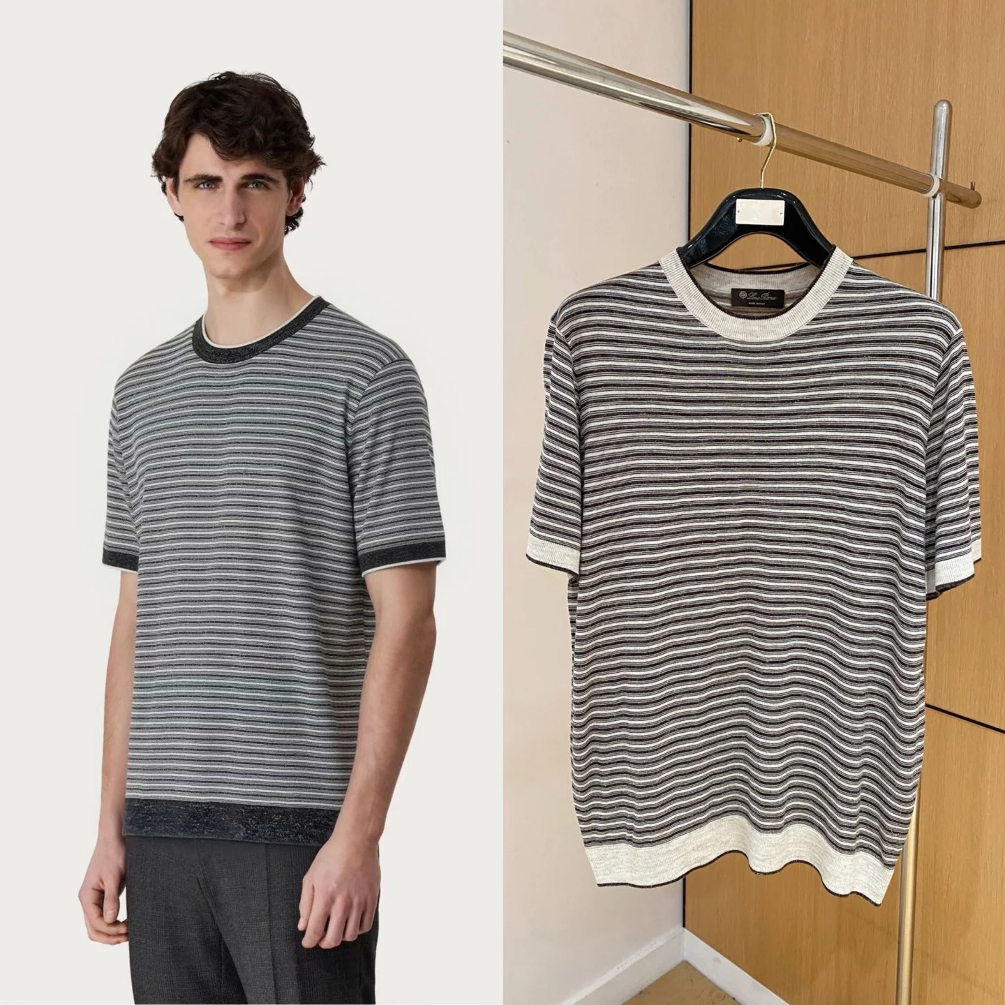 로로피아나 린넨 혼방 남성 반팔 티셔츠 상세 이미지 9
