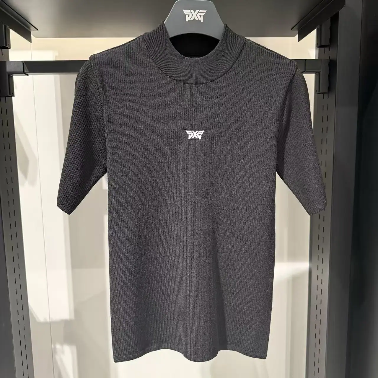 PXG 여성 쿨필 니트 반소매 탑 상세 이미지 5