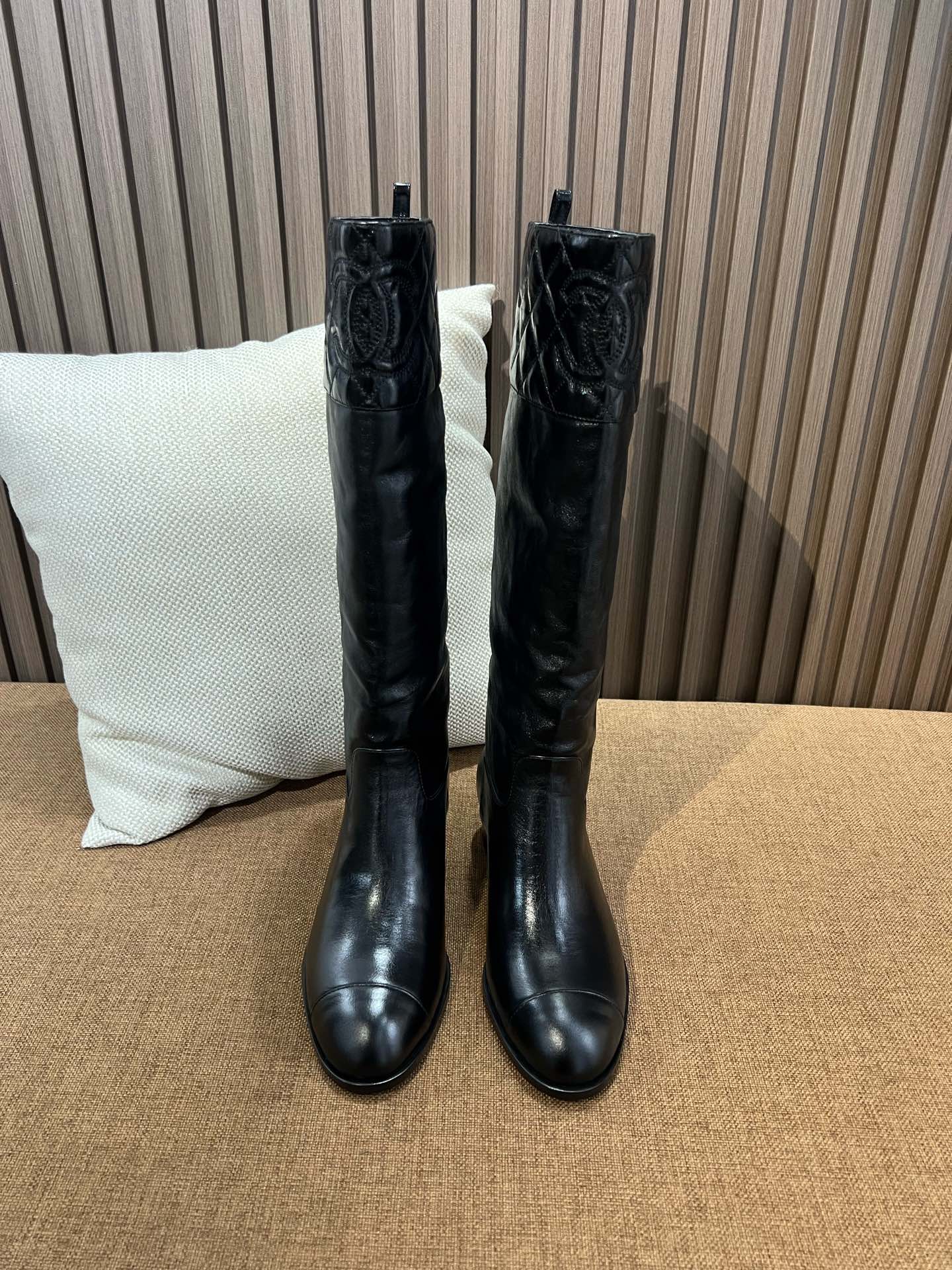 샤넬 부츠 가죽 퀼팅 패턴 187150