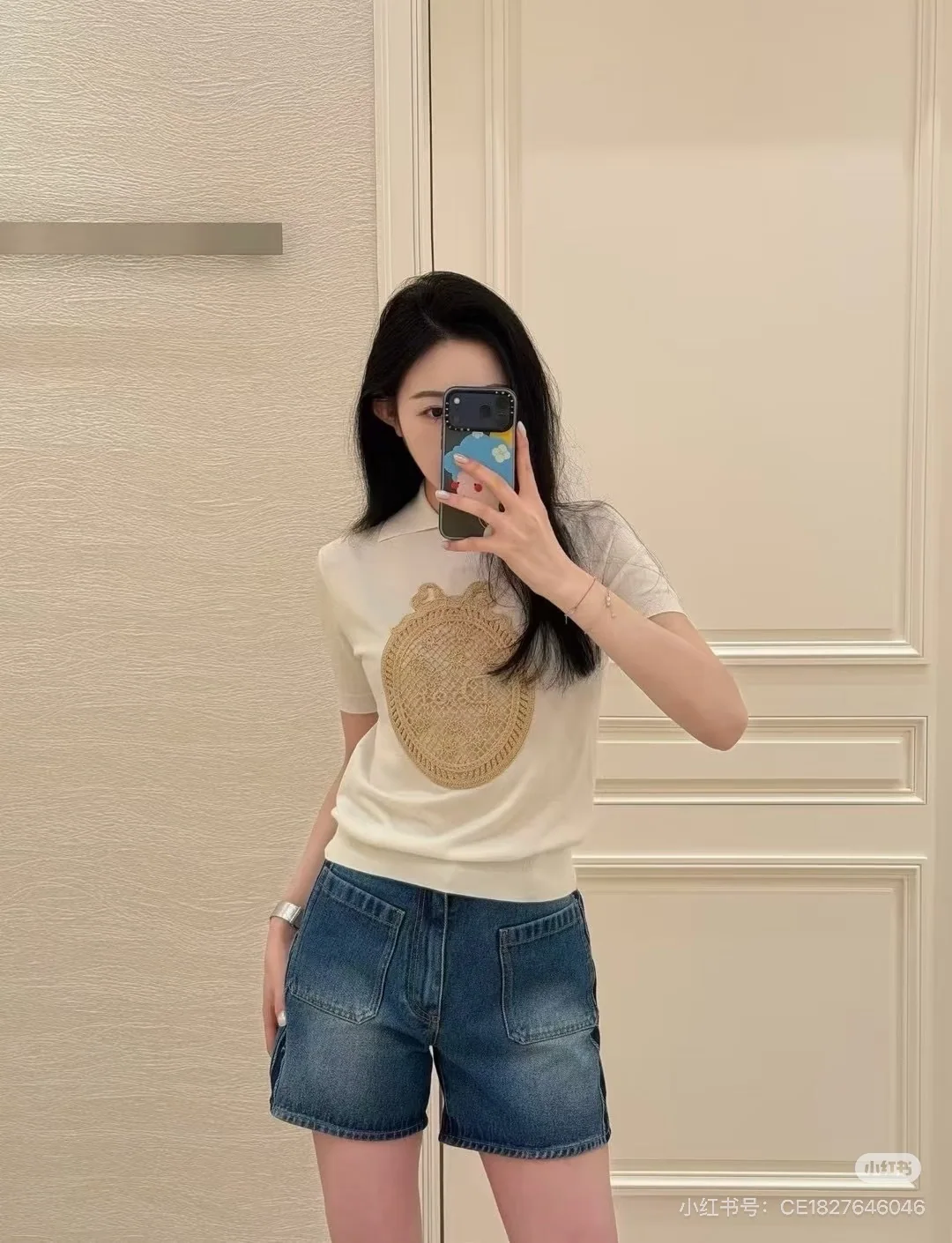 디올 하이웨스트 루즈핏 데님 바지 상세 이미지 6