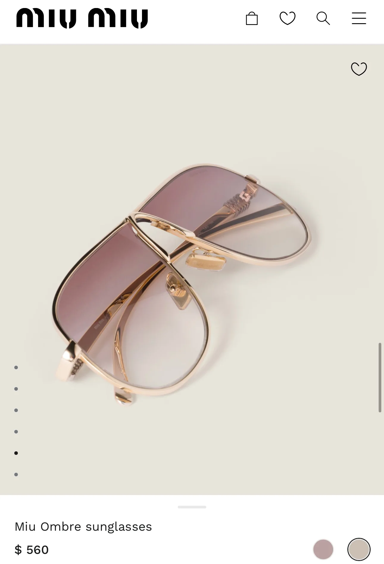미우미우 선글라스 73167 Miu Miu Sunglasses 상세 이미지 8