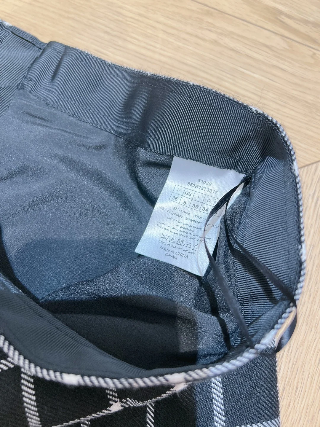 디올 아가일 울 혼방 미디 스커트 상세 이미지 8