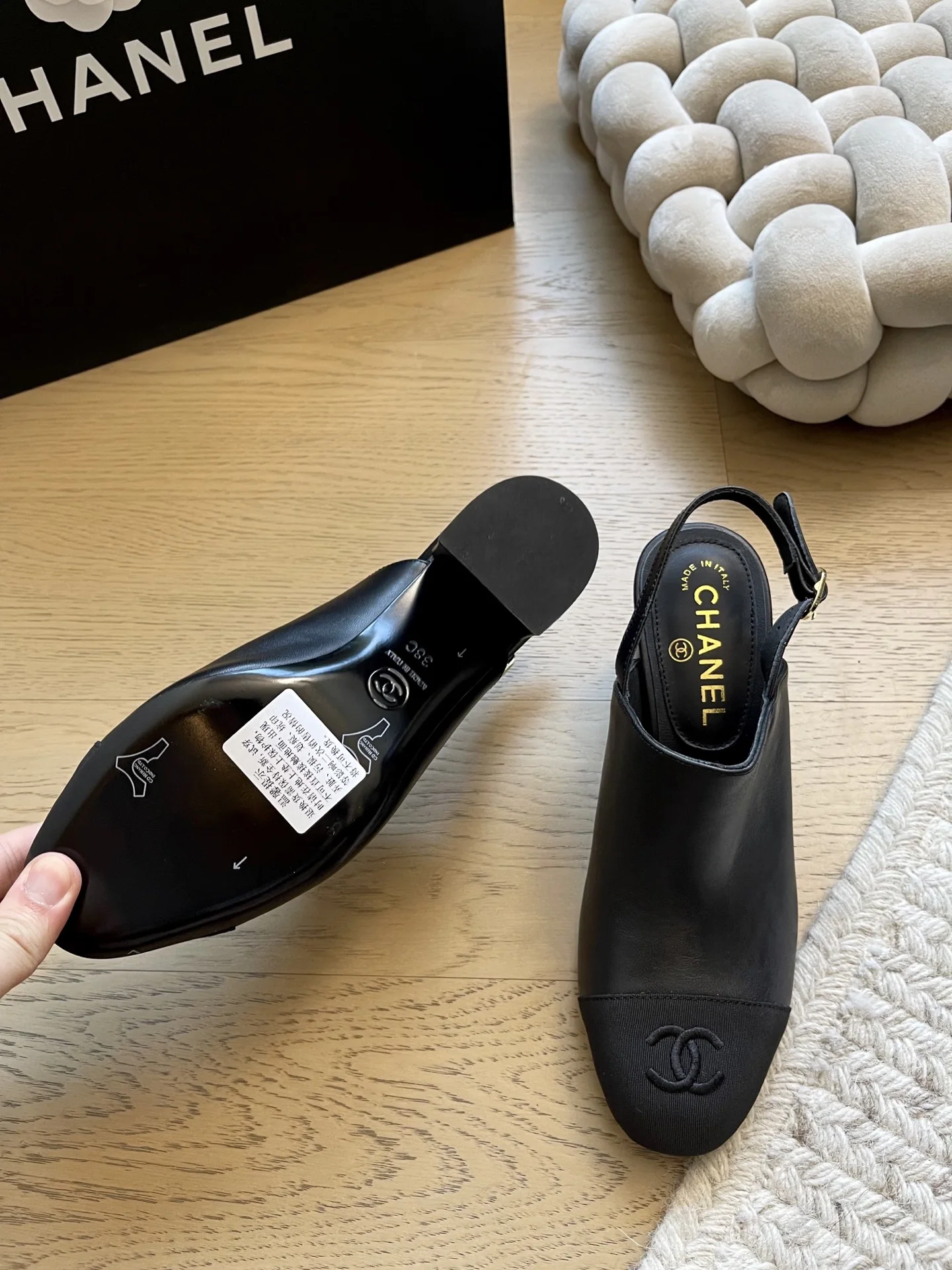 샤넬 25 C 가죽 하이힐 샌들 상세 이미지 9