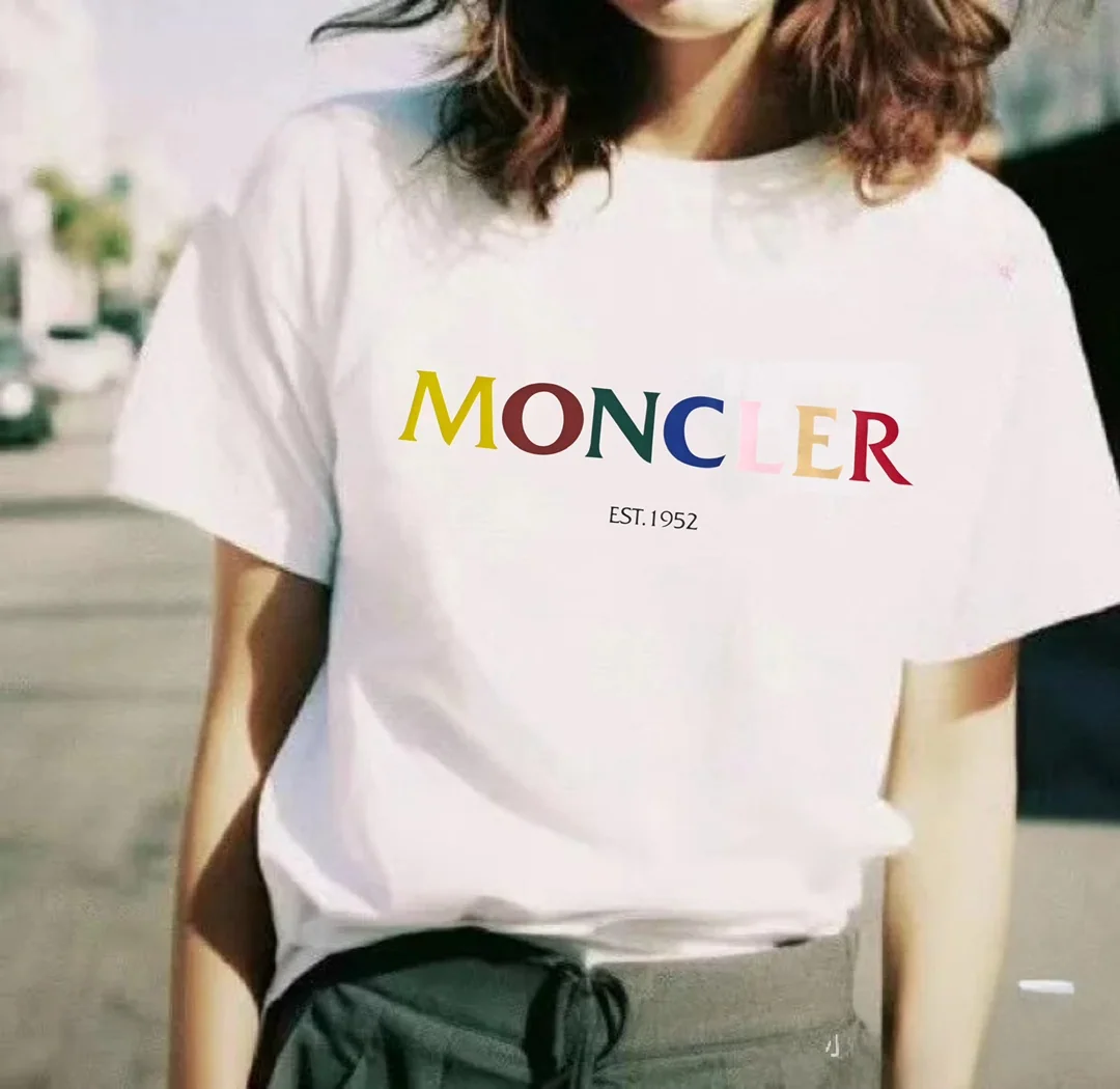 몽클레어 컬러 로고 여성 반팔 티셔츠 상세 이미지 3