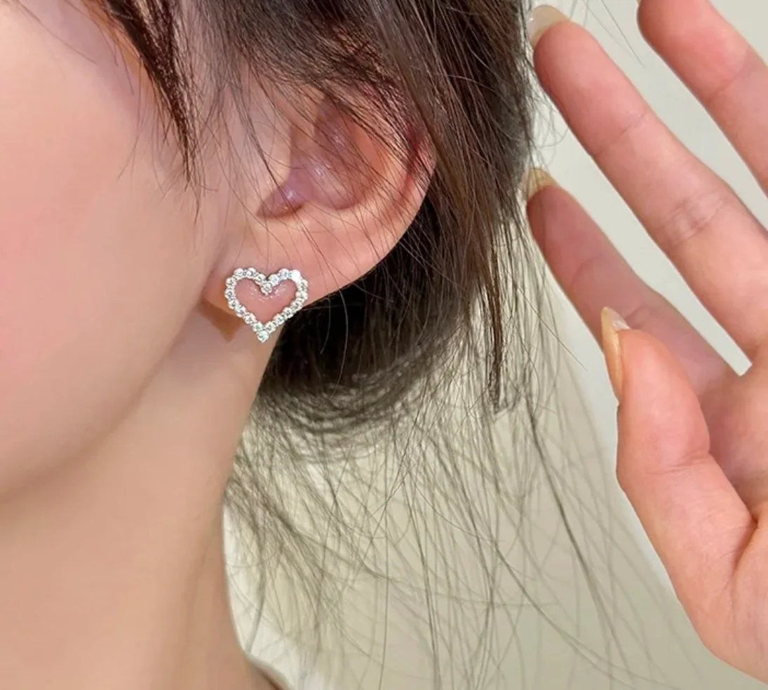 티파니 하트 지르콘 귀걸이 상세 이미지 2