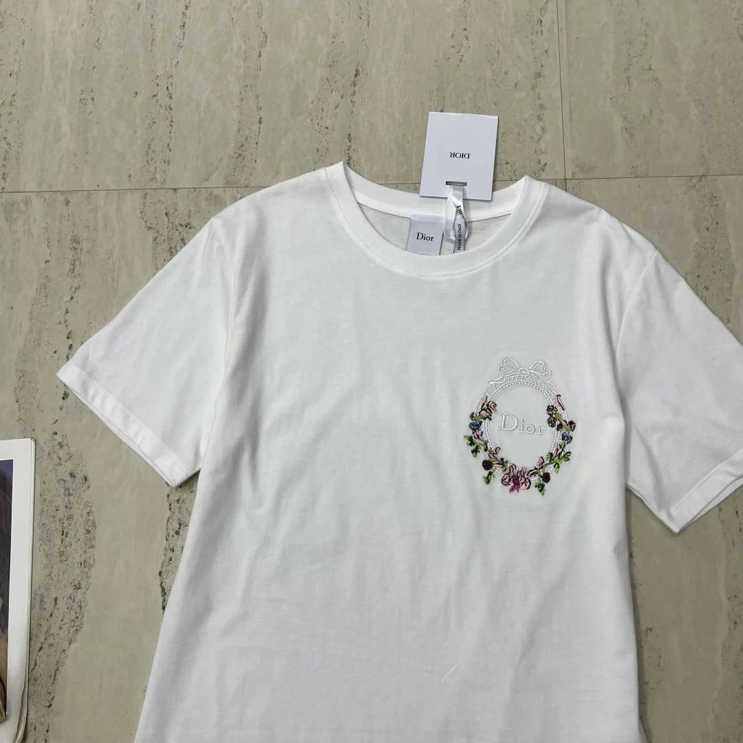 디올 여성 코튼 크루넥 반팔 티셔츠 상세 이미지 6