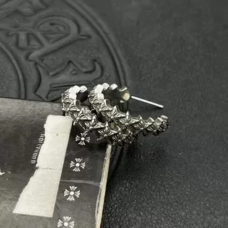 크롬하츠 빈티지 하프 링 오망성 귀걸이 CE033 상세 이미지 6