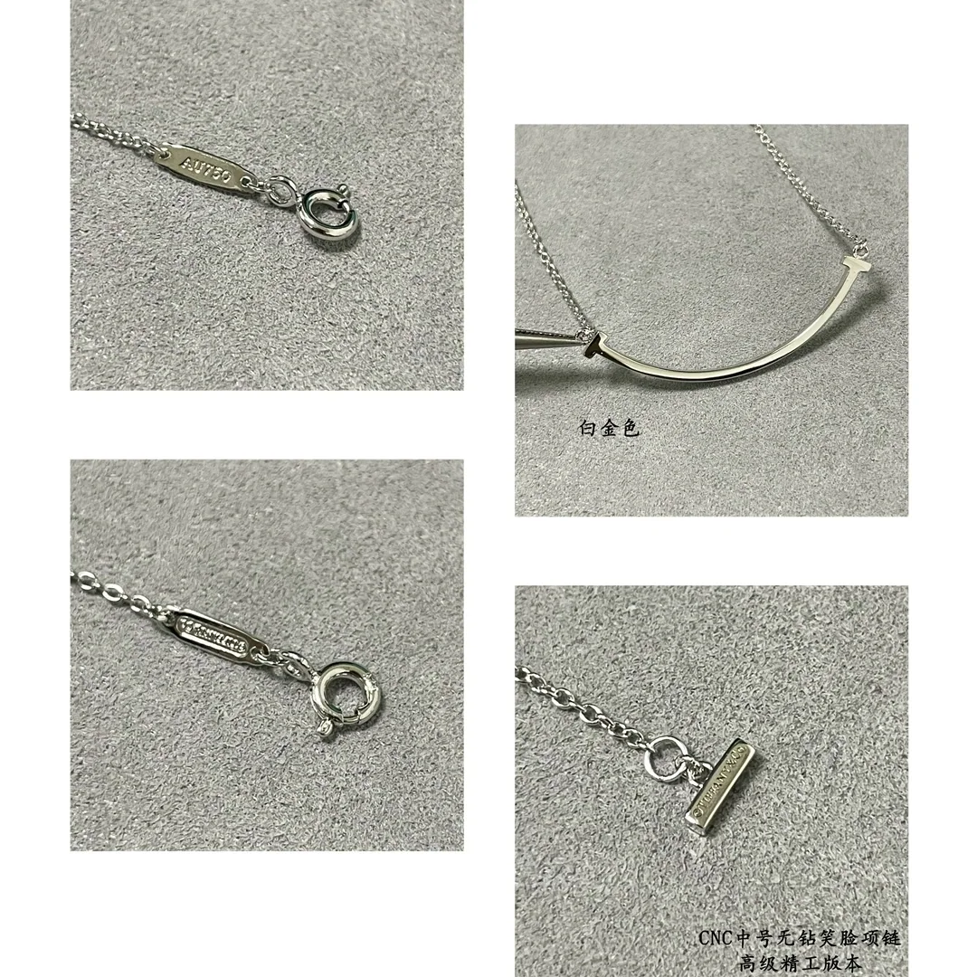 티파니 스마일 페이스 큐빅 목걸이 상세 이미지 6
