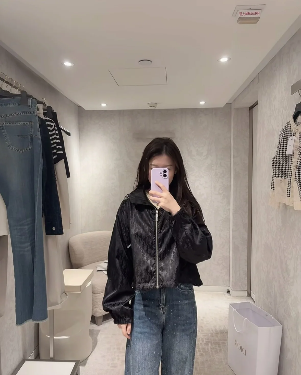 디올 크롭 후드 지퍼 여성 자켓 상세 이미지 1