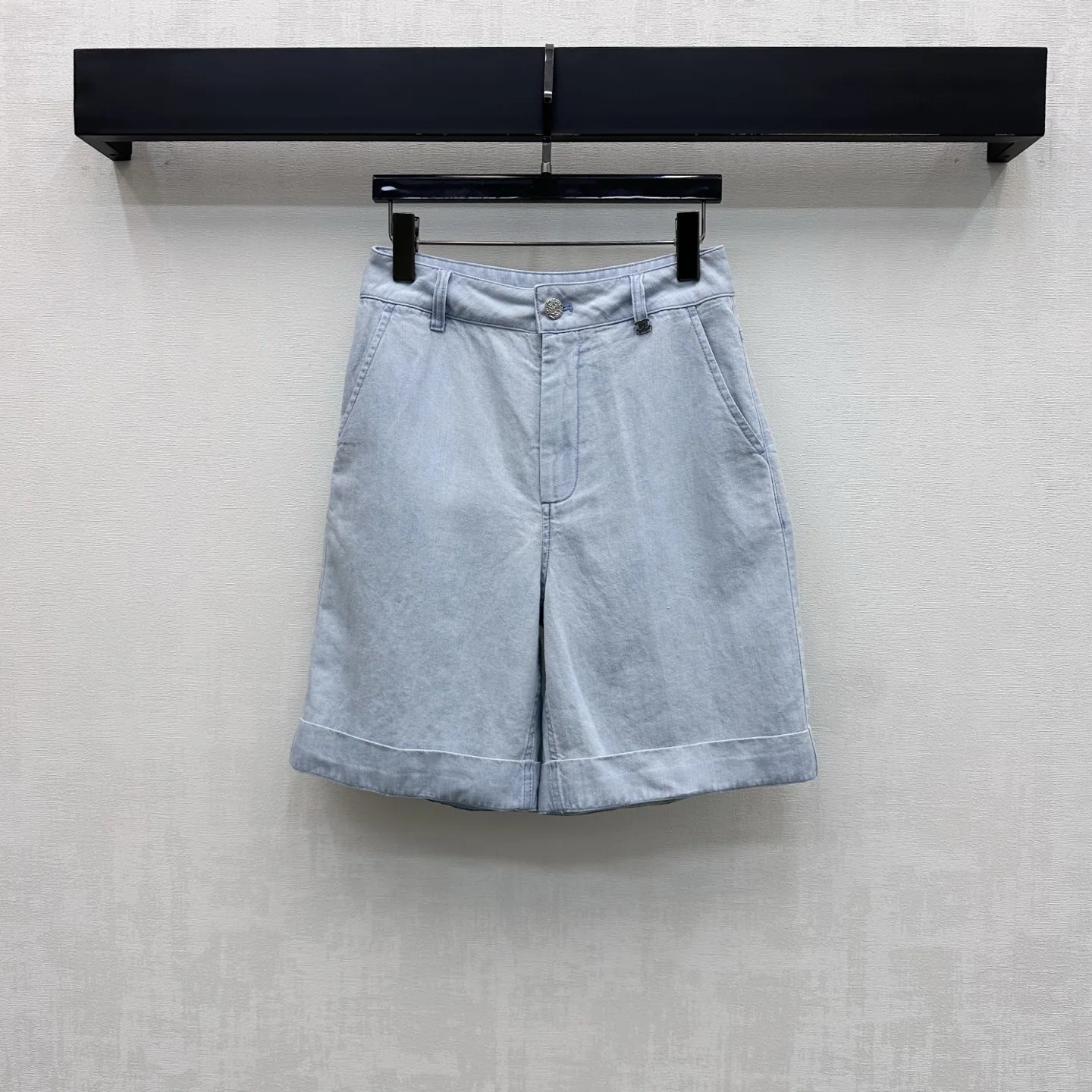 샤넬 와이드 레그 데님 카프리 팬츠 상세 이미지 1