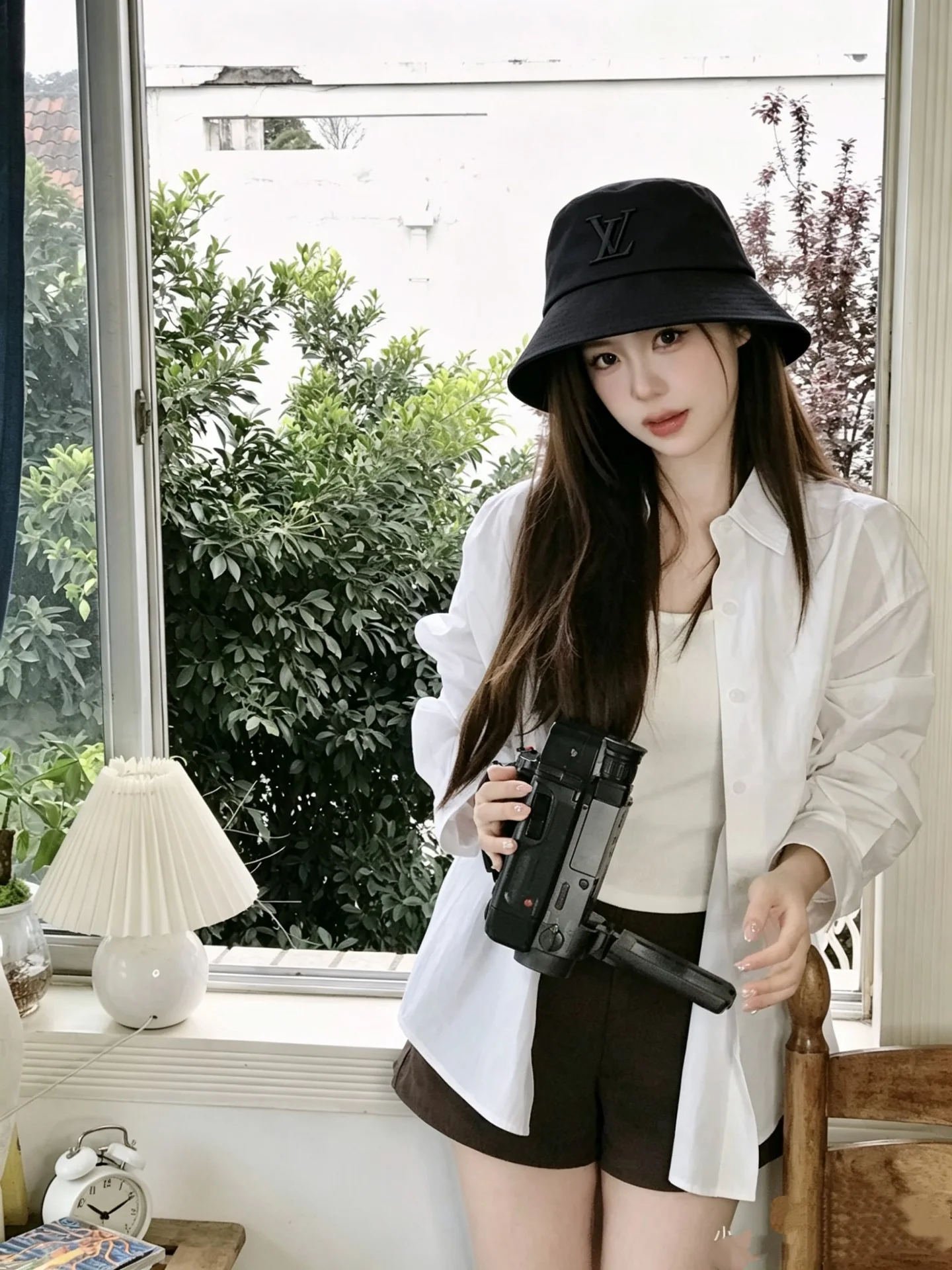 루이비통 자수 로고 버킷 햇 모자 상세 이미지 1