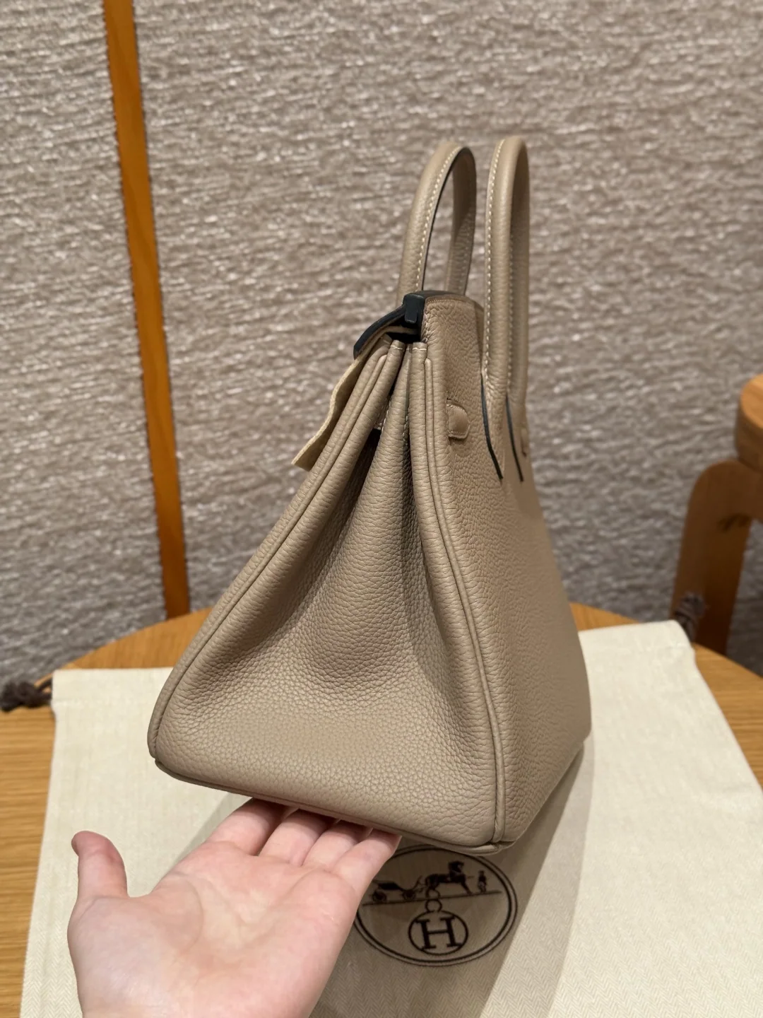 에르메스 버킨 더브 그레이 토고 가죽 25 cm 가방 상세 이미지 4