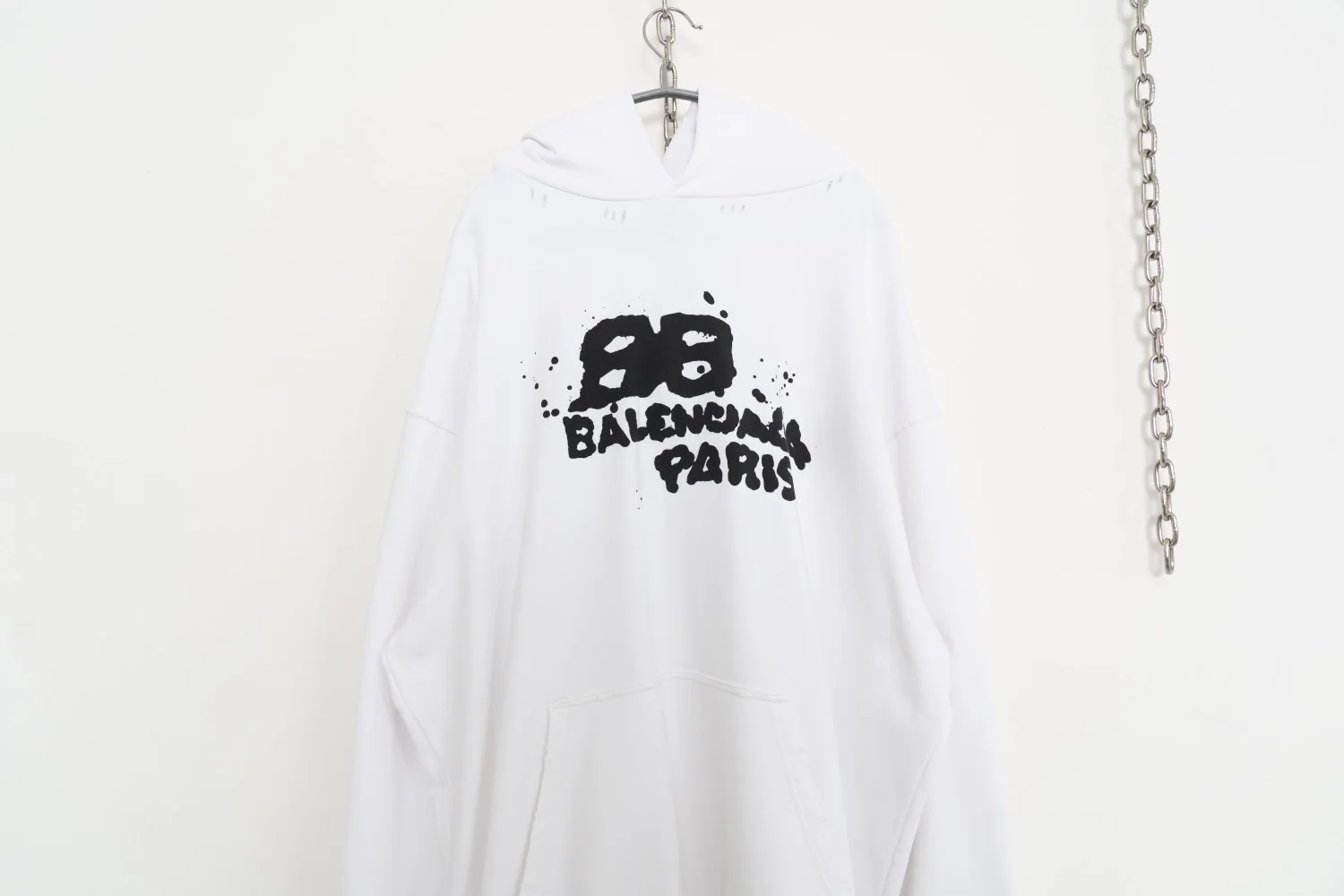 발렌시아가 BALENCIA 로고 프린트 남성 후드 상세 이미지 3