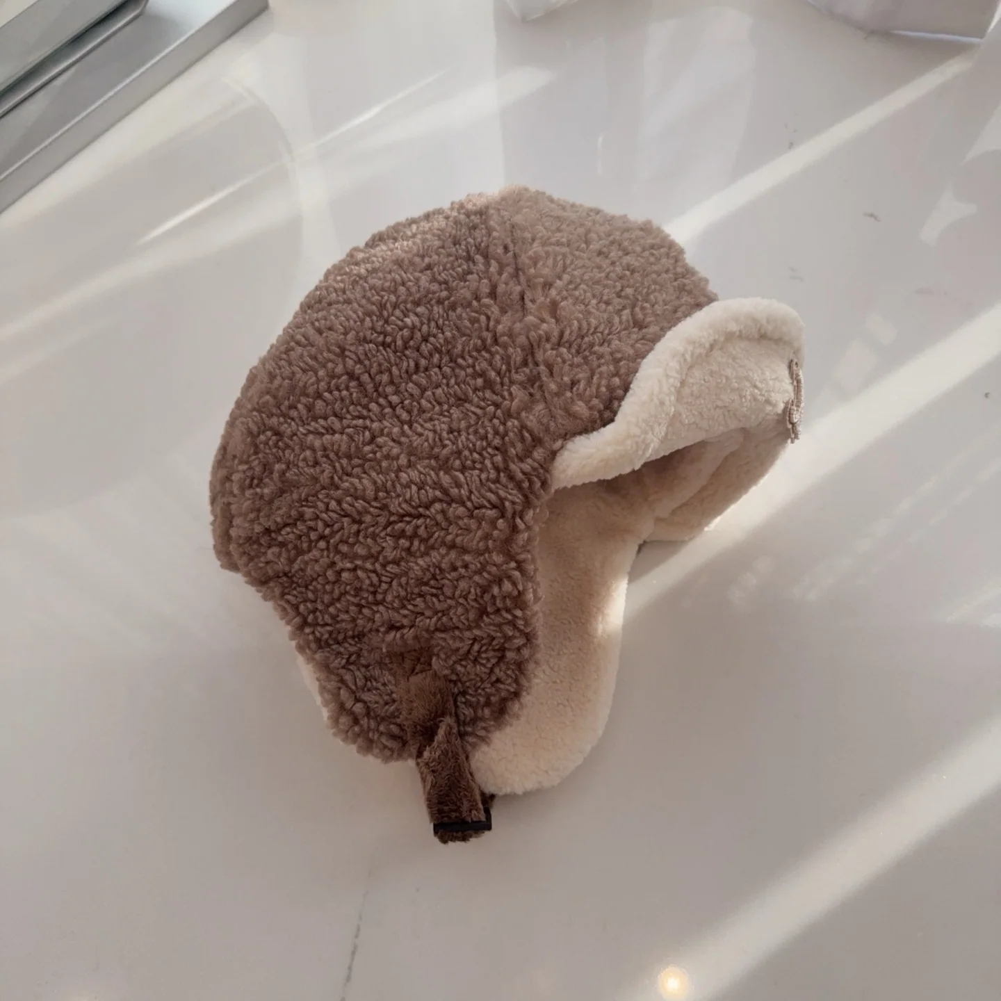 셀린느 이중 구조 램 울 귀마개 모자 상세 이미지 5