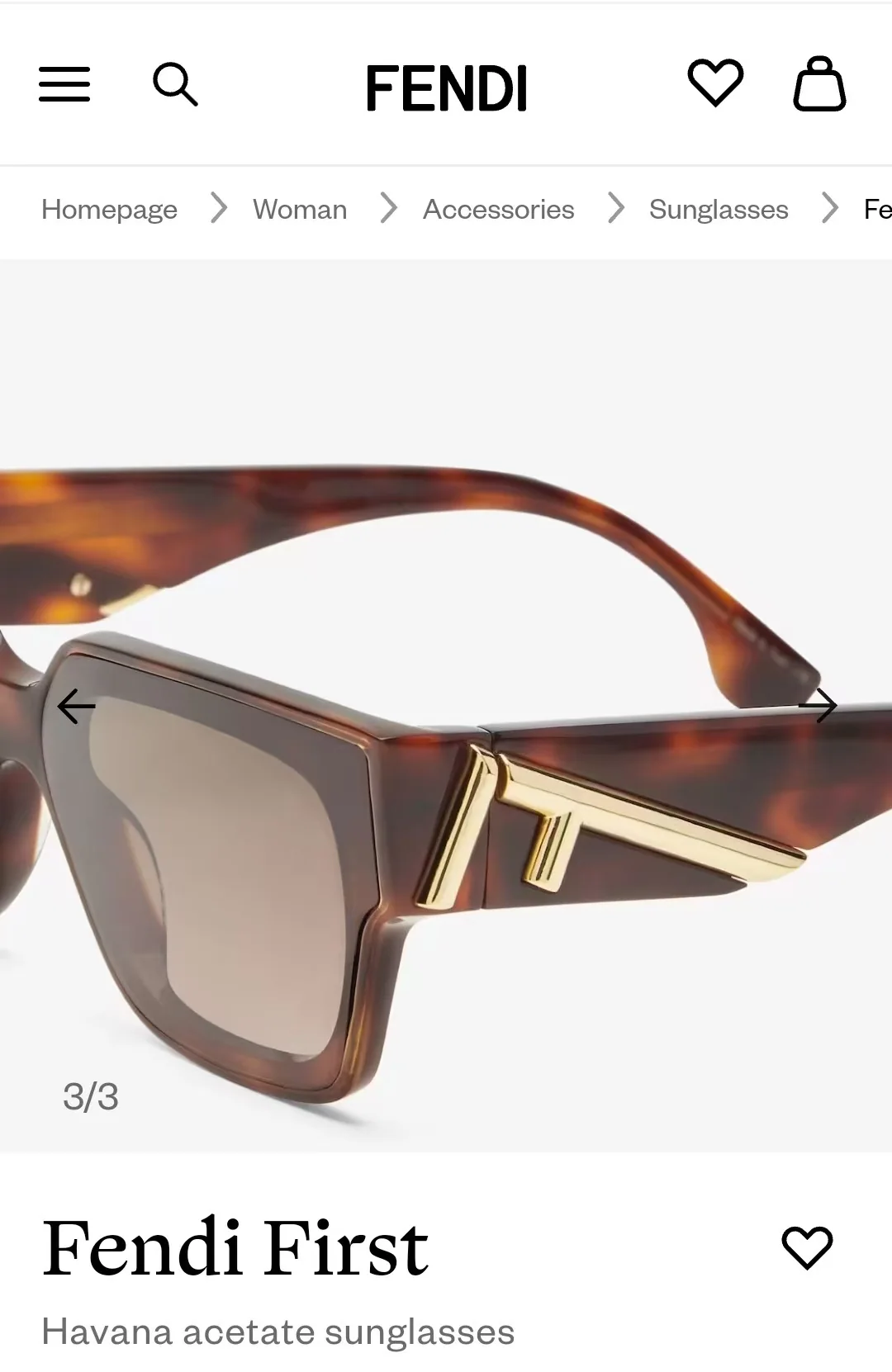 펜디 선글라스 74252 Fendi Sunglasses 상세 이미지 2