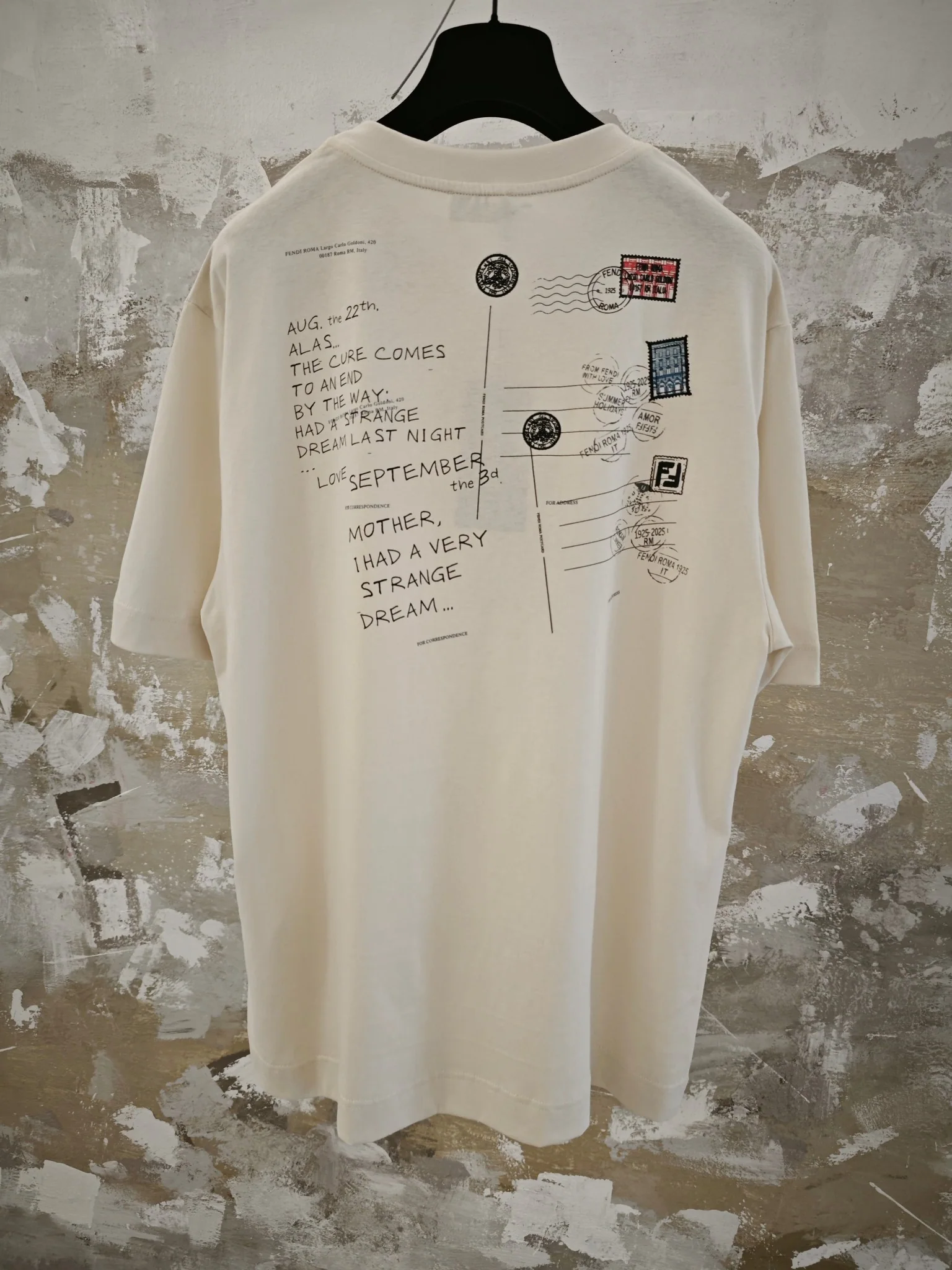펜디 FENDI 프린트 코튼 반팔 티셔츠 2025 SS 상세 이미지 2