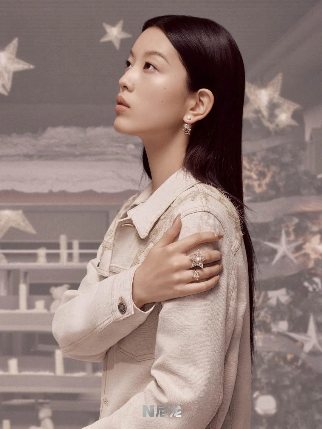디올 파이브 포인티드 스타 진주 장식 반지 상세 이미지 6