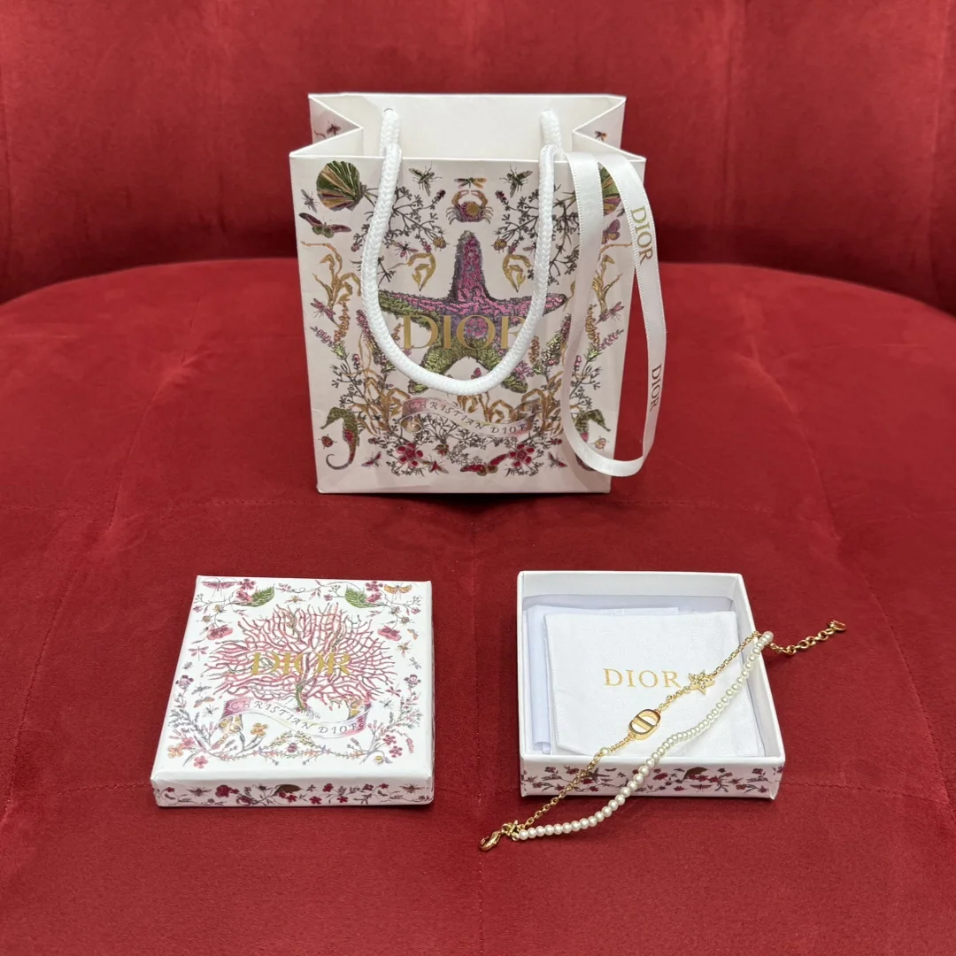 디올 CD 진주 더블 체인 목걸이 상세 이미지 8